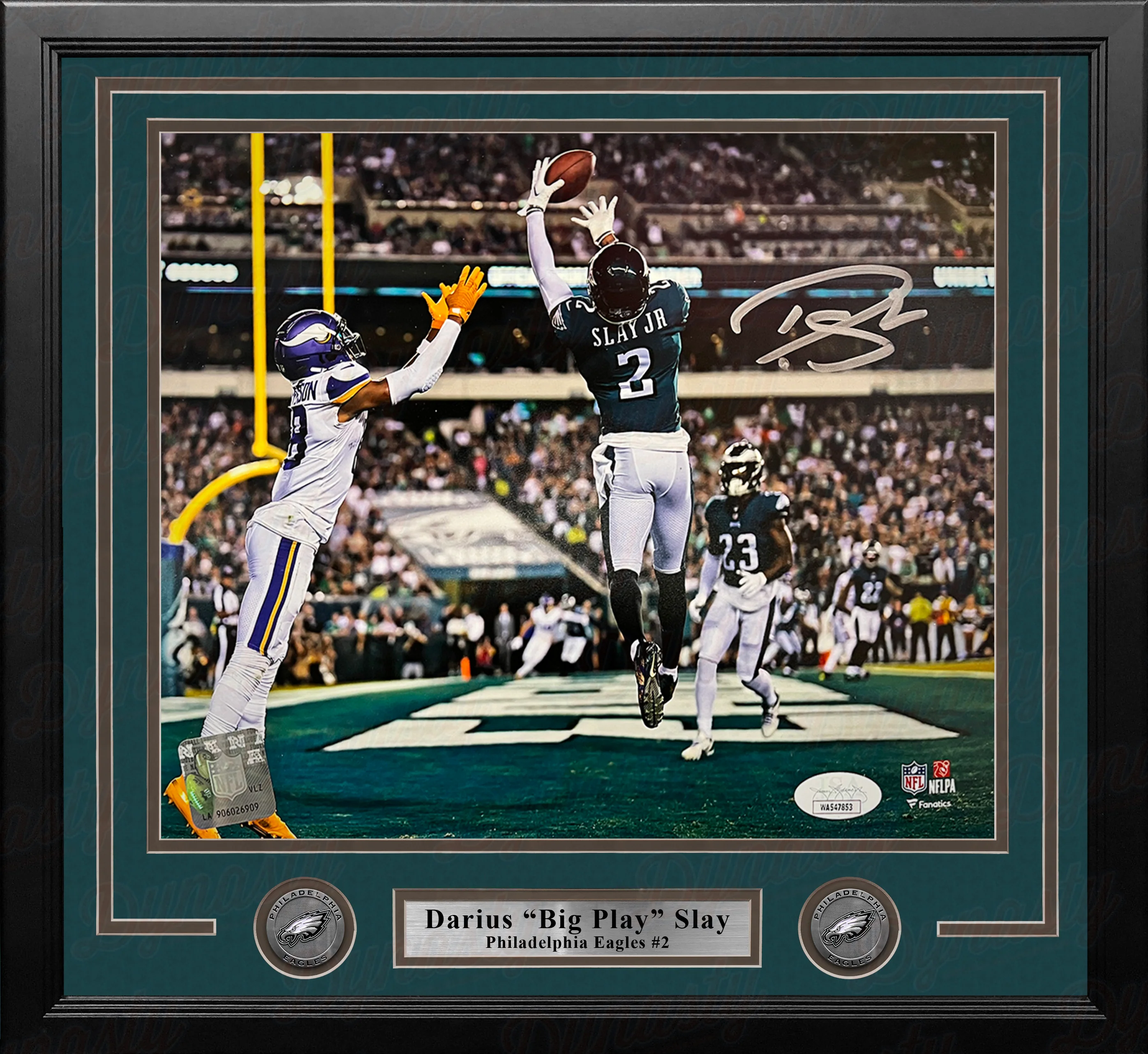 Darius Slay Interception v. Vikings Philadelphia Eagles Autographed 11" x 14" Framed Football Photo