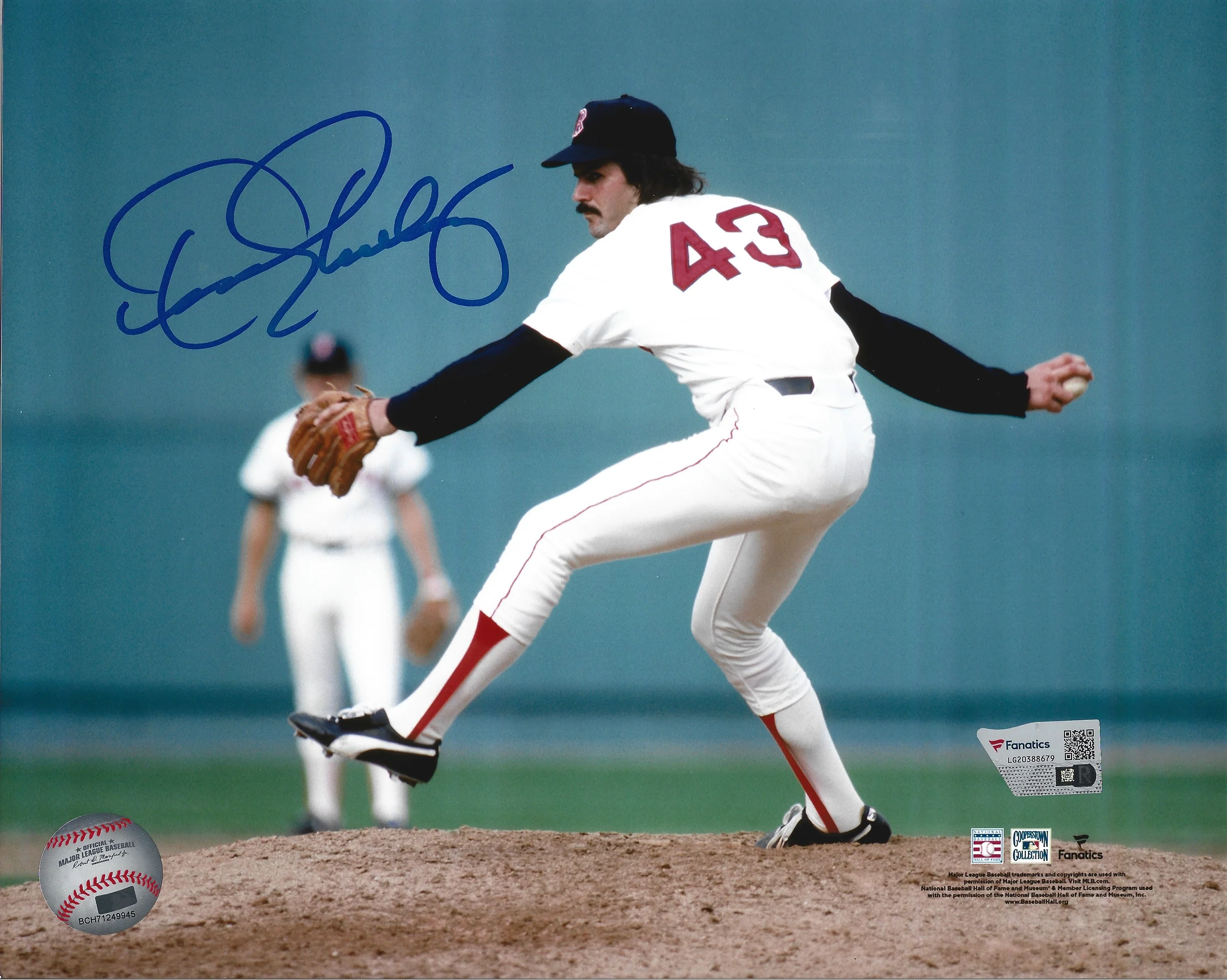 Dennis Eckersley in Action Boston Red Sox Autographed 8" x 10" Baseball Photo