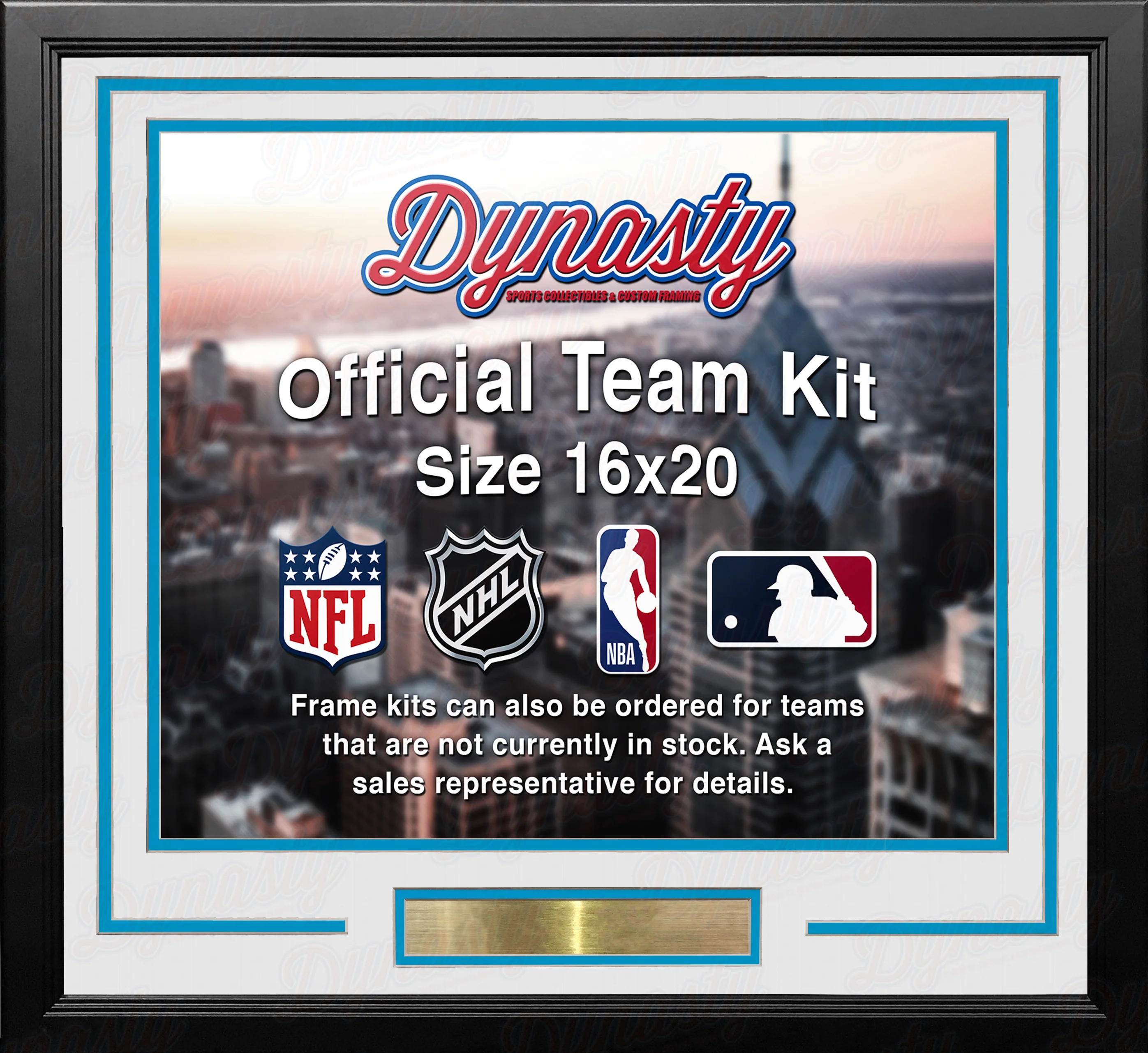 Denver Nuggets Throwback Custom NBA Basketball 16x20 Picture Frame Kit (Multiple Colors) - Image 3