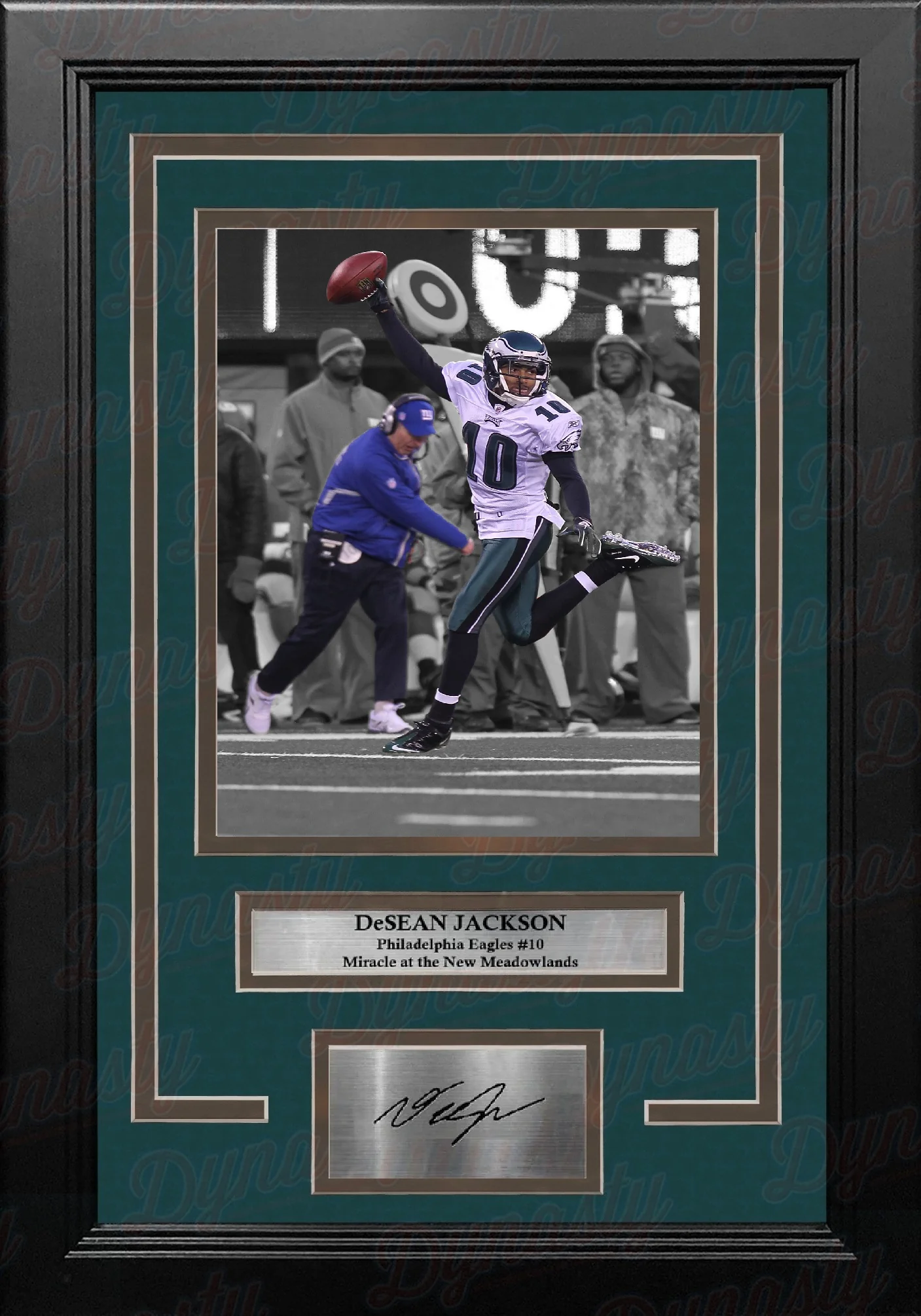 DeSean Jackson Miracle TD Philadelphia Eagles 8x10 Framed Spotlight Photo with Engraved Autograph