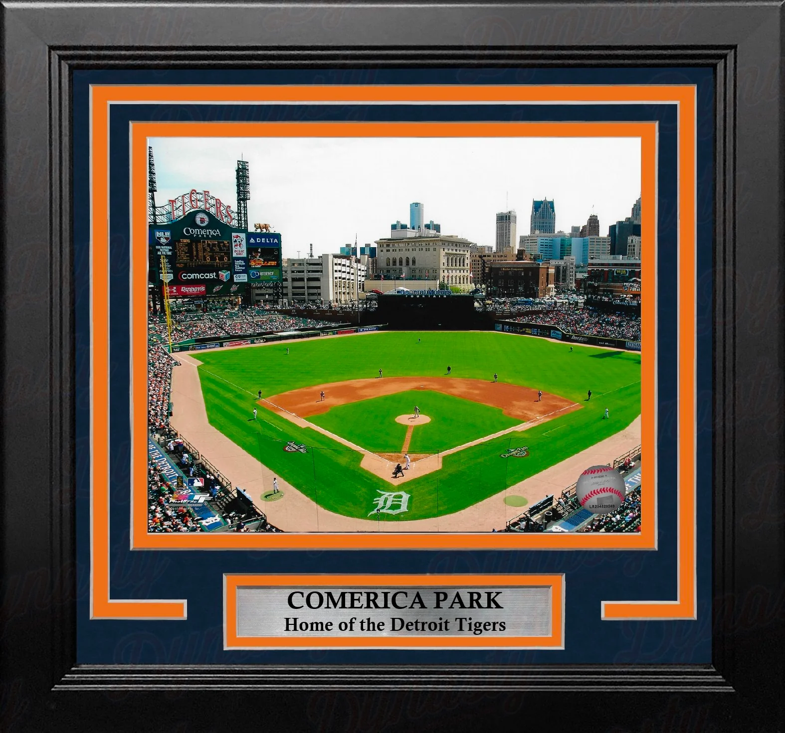 Detroit Tigers Comerica Park 8" x 10" Framed Baseball Stadium Photo