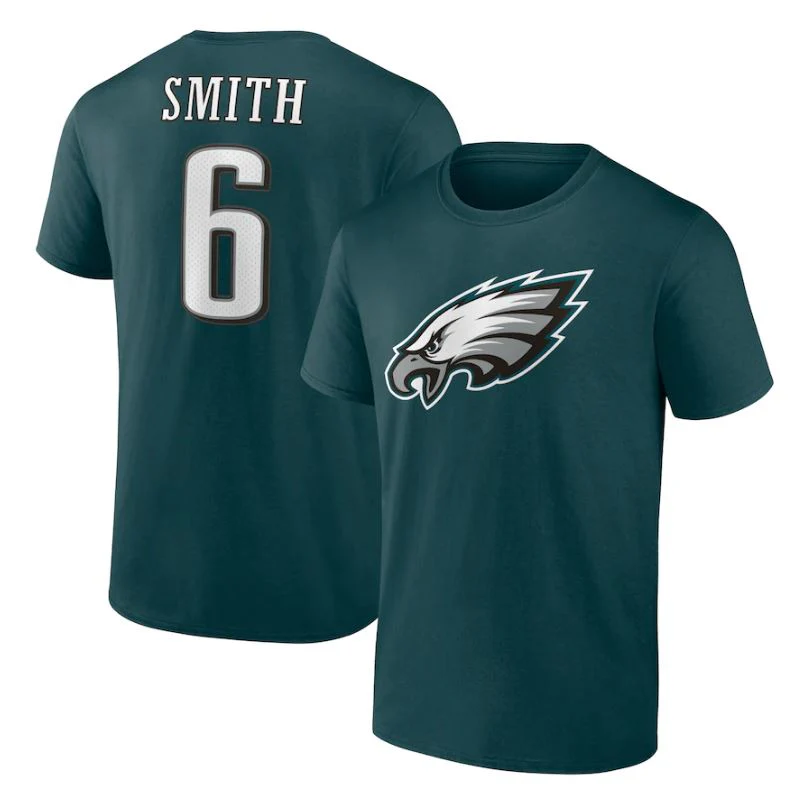 DeVonta Smith Philadelphia Eagles Player Icon Green T-Shirt