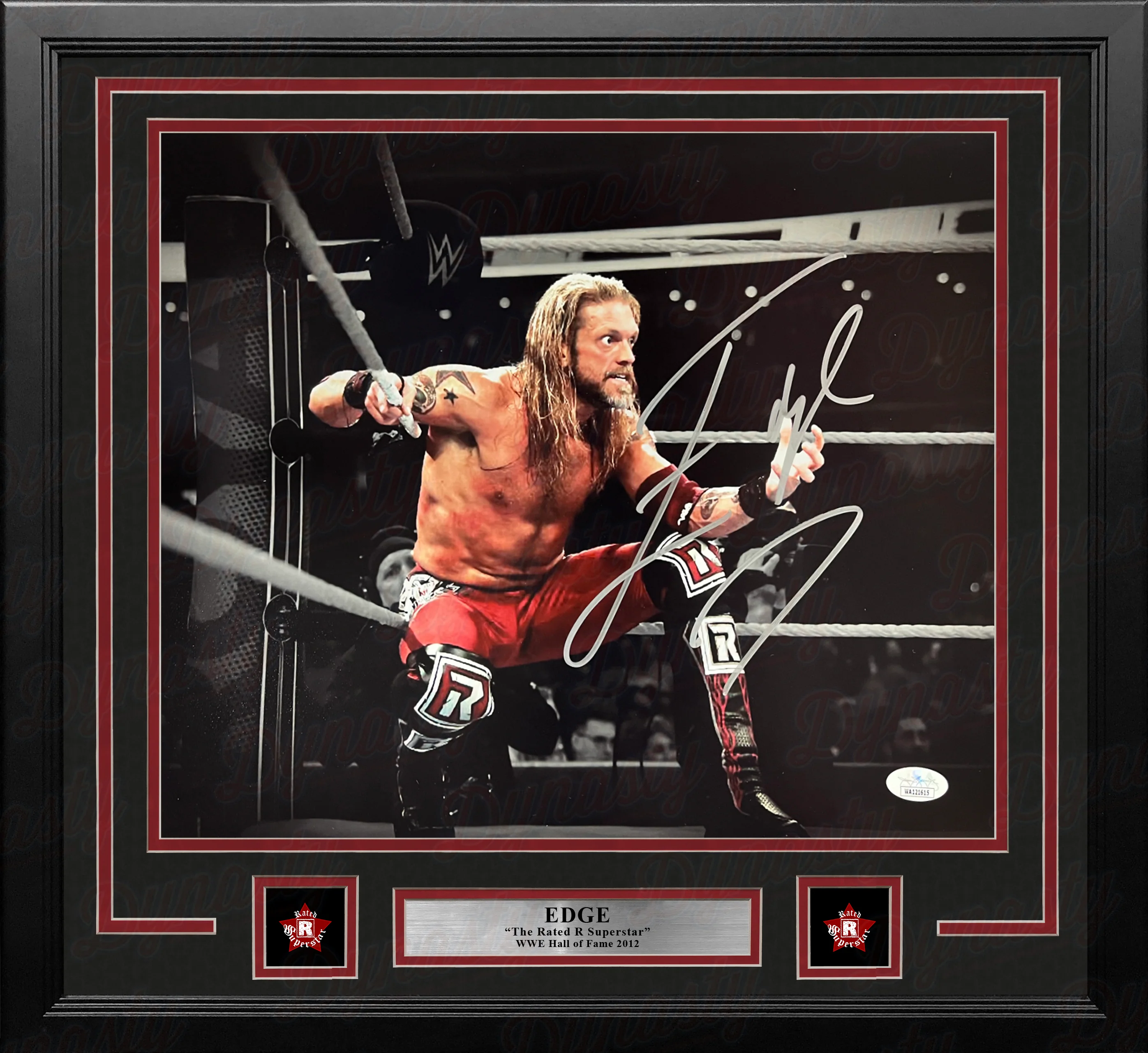 Edge Sets Up the Spear Autographed Framed WWE Wrestling Photo - Image 2