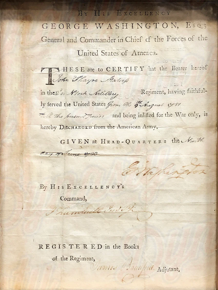 George Washington Signed Presidential Revolutionary War 1783 Discharged Document - Image 2