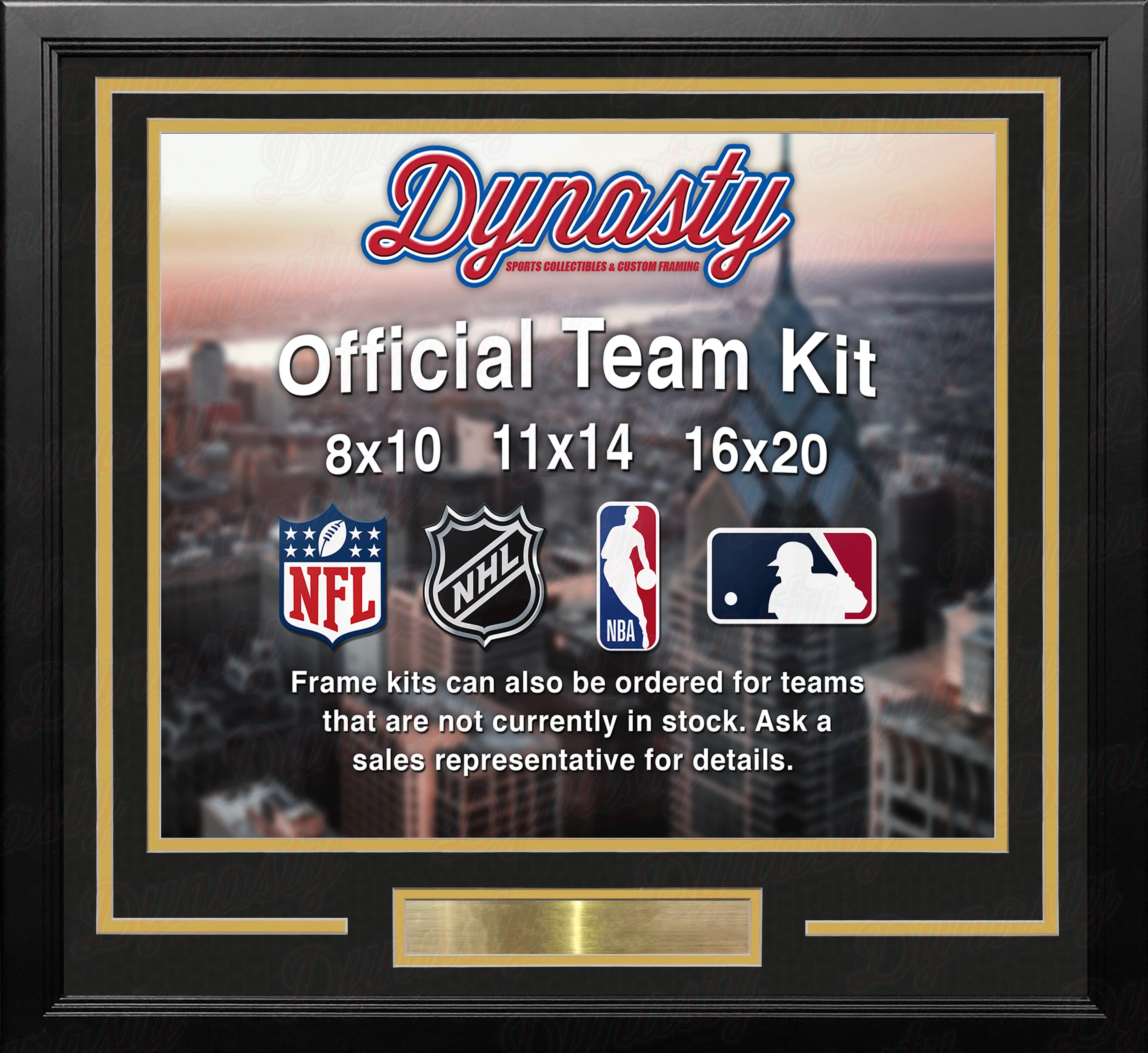 Golden State Warriors Custom NBA Basketball 11x14 Picture Frame Kit (Multiple Colors) - Image 3