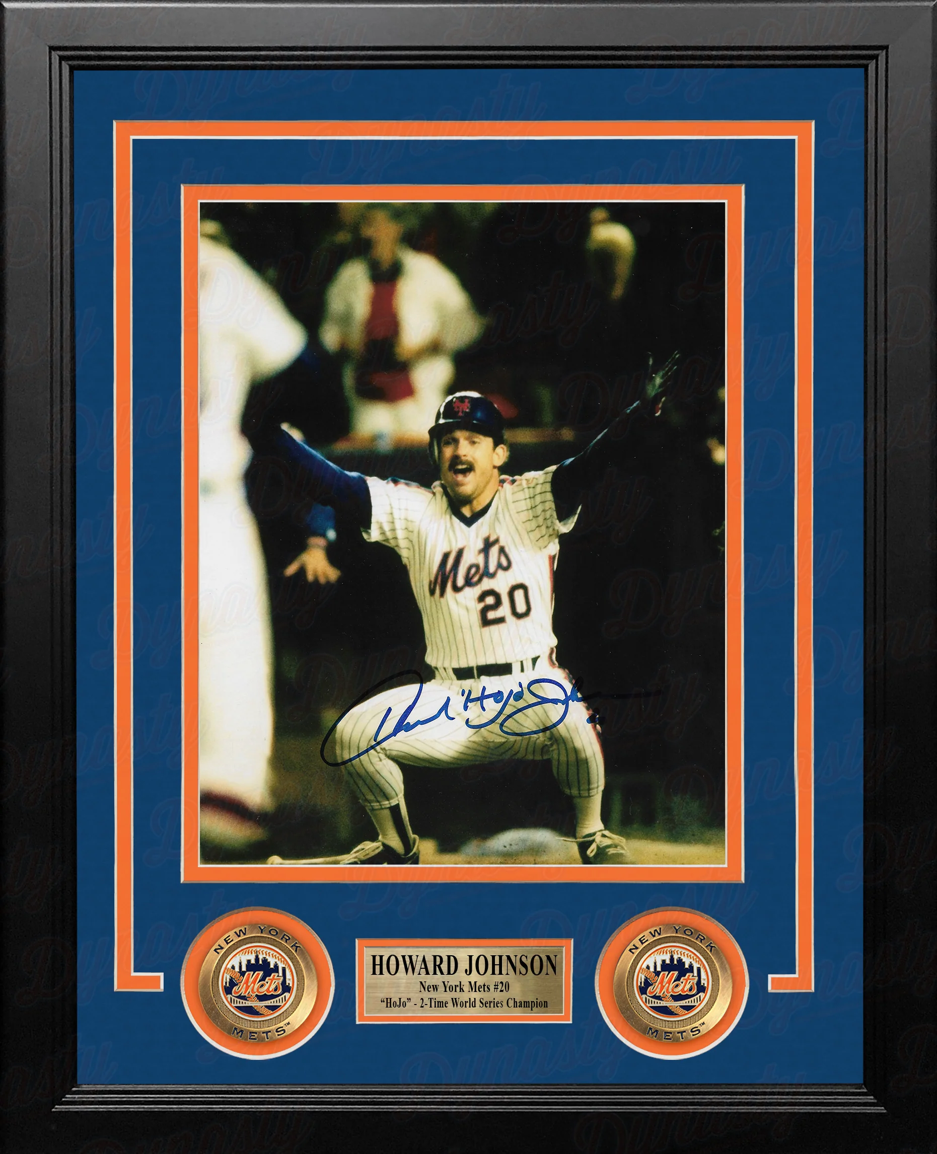 Howard Johnson Celebration New York Mets Autographed 8" x 10" Framed Baseball Photo Inscribed HoJo