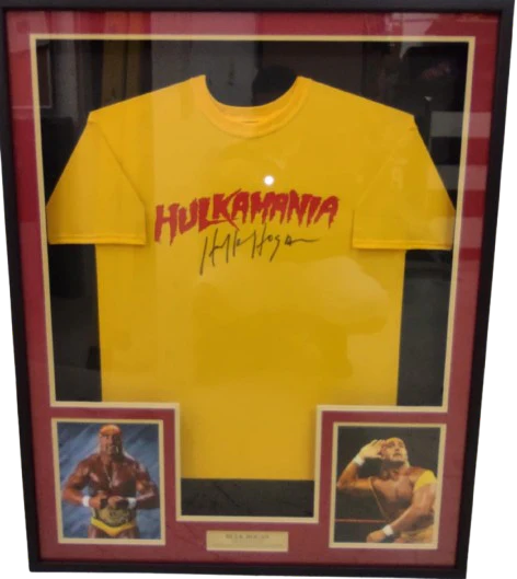 Hulk Hogan Autographed Framed Hulkamania Wrestling T-Shirt