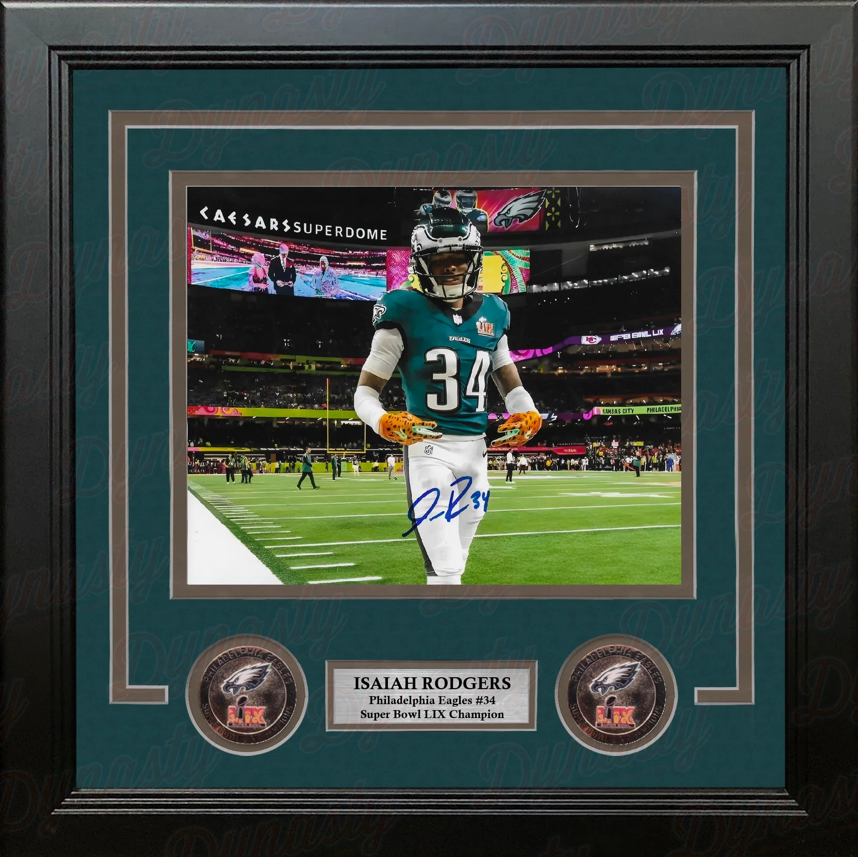Isaiah Rodgers Super Bowl LIX Philadelphia Eagles Autographed 8" x 10" Framed Football Photo