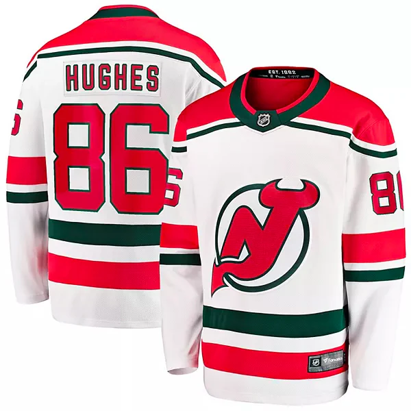 Jack Hughes New Jersey Devils White 2022/23 Heritage Premier Breakaway Player Jersey