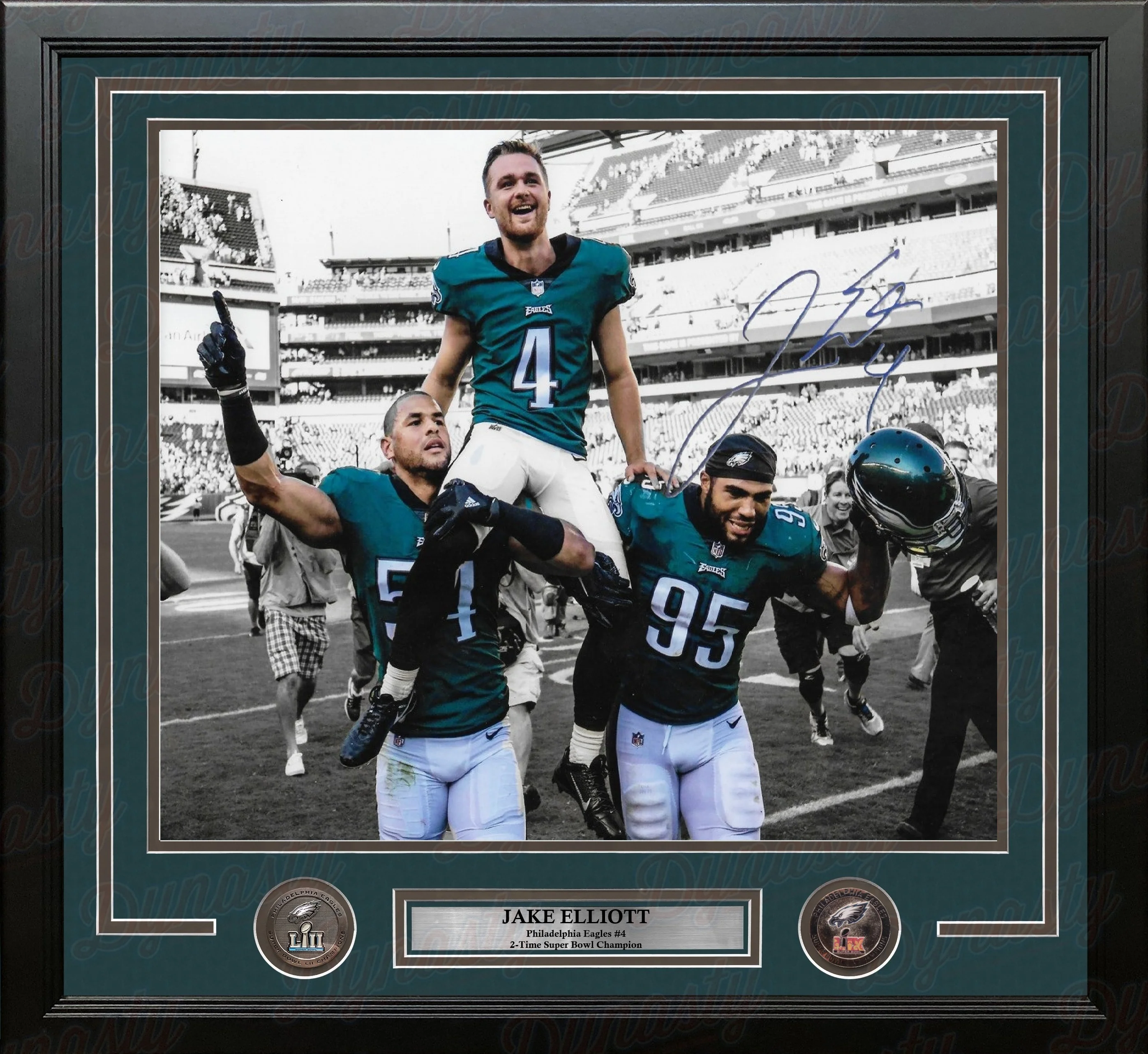 Jake Elliott 61-Yard Field Goal Philadelphia Eagles Autographed 11" x 14" Framed Football Photo