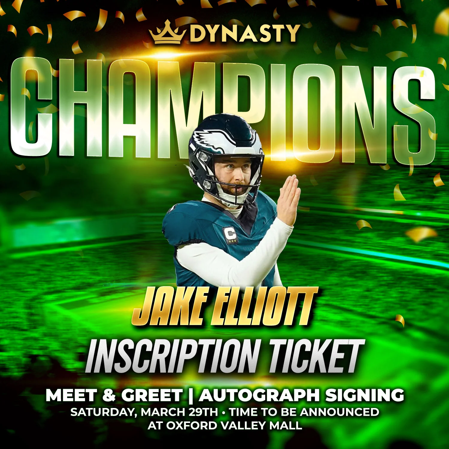Jake Elliott Inscription Ticket