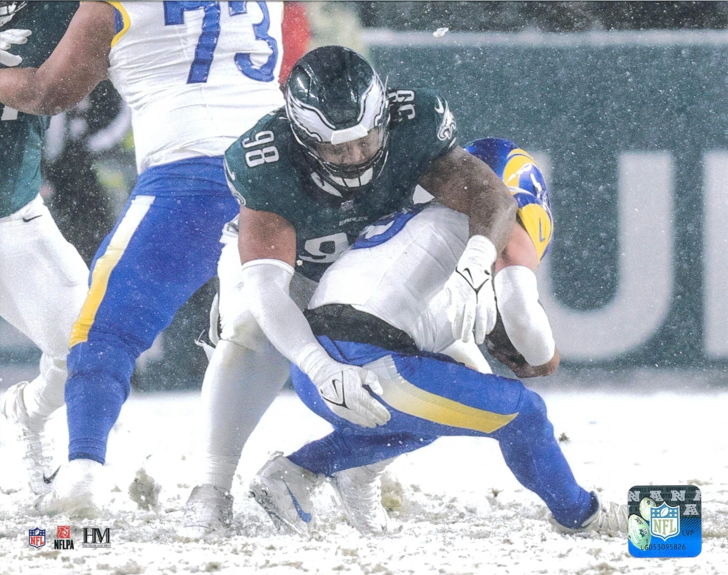 Jalen Carter Snow Bowl Sack Philadelphia Eagles 11" x 14" Football Photo