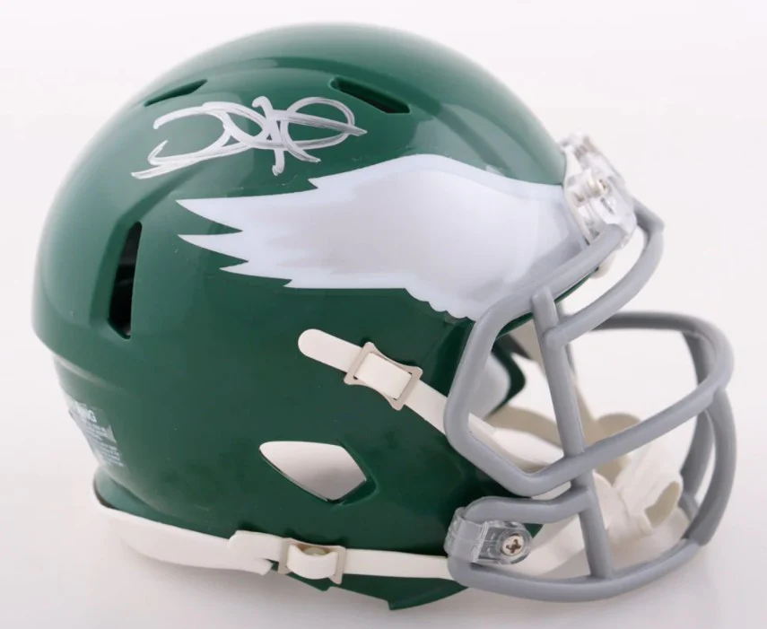 Jalen Hurts Philadelphia Eagles Autographed Throwback Mini-Helmet