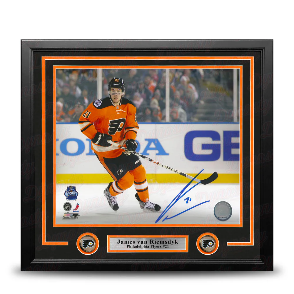 James Van Riemsdyk 2012 Winter Classic Autographed Philadelphia Flyers Framed Hockey Photo - Image 2