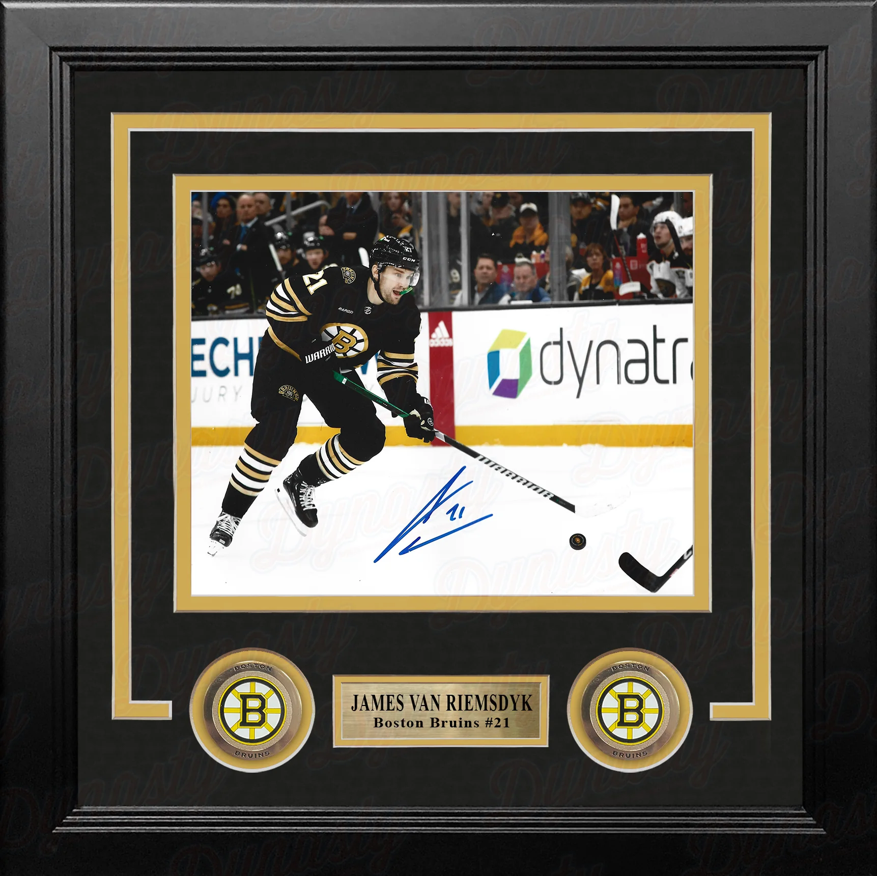 James Van Riemsdyk Skating Action Autographed Boston Bruins 8" x 10" Framed Hockey Photo - Image 2