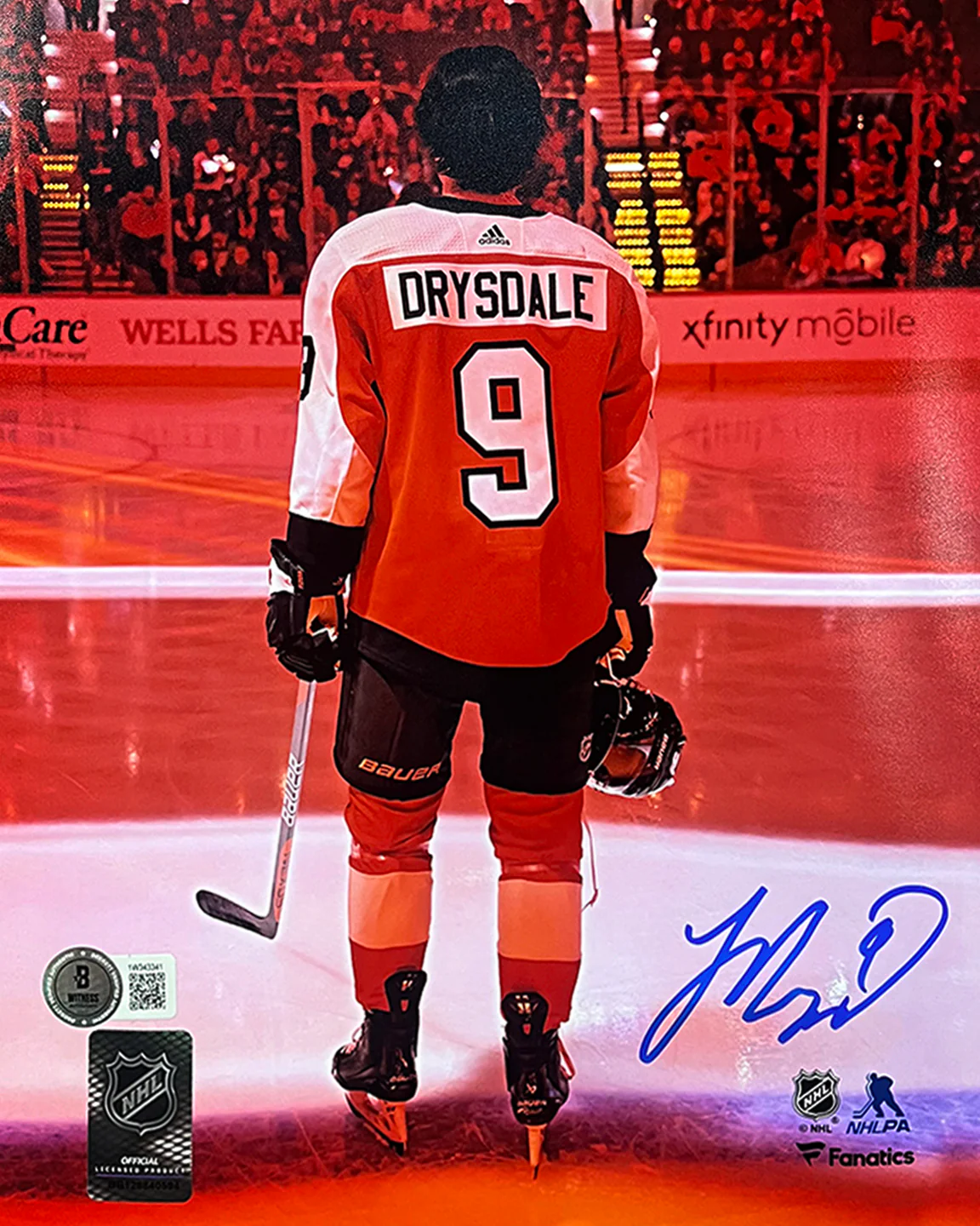 Jamie Drysdale Orange Spotlight Philadelphia Flyers Autographed 8" x 10" Hockey Photo - Image 2