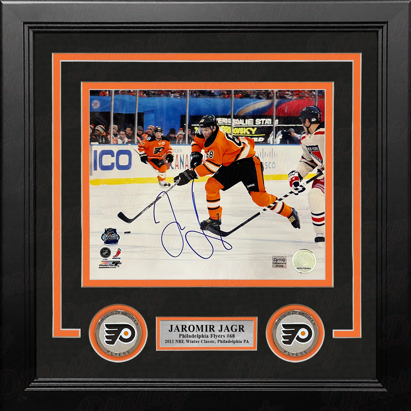 Jaromir Jagr 2012 Winter Classic Philadelphia Flyers Autographed 8" x 10" Framed Hockey Photo