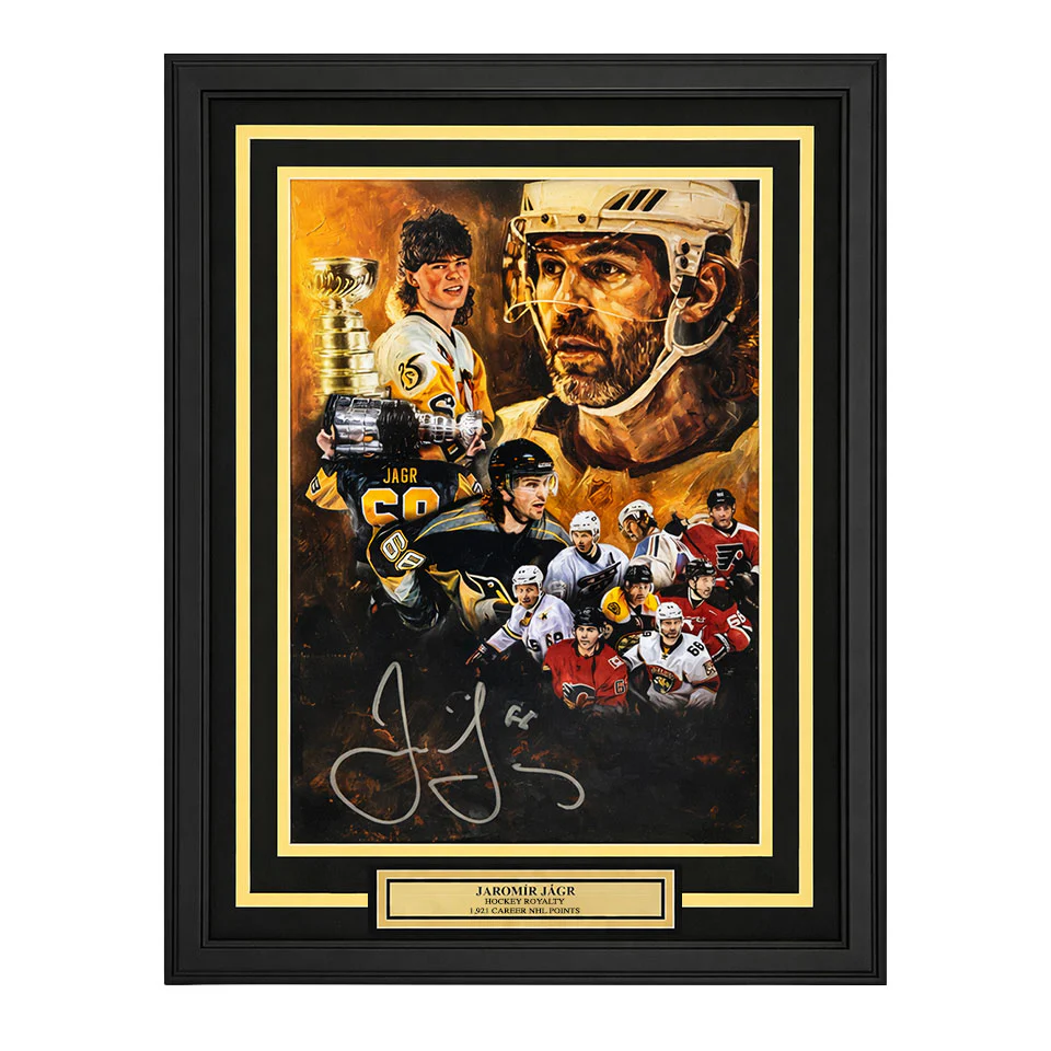 Jaromir Jagr Autographed Exclusive Dynasty Collage Framed 11" x 14" Print