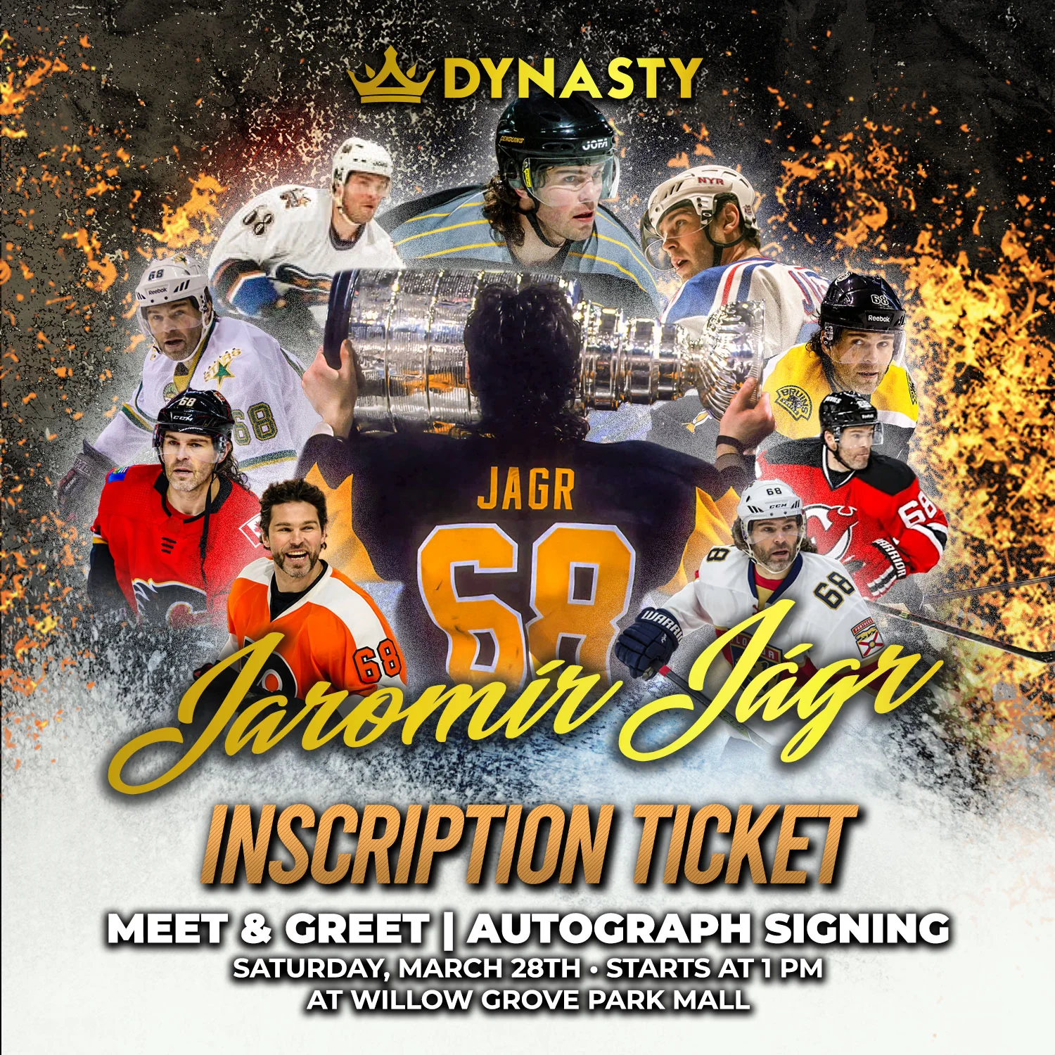 Jaromir Jagr Inscription Ticket