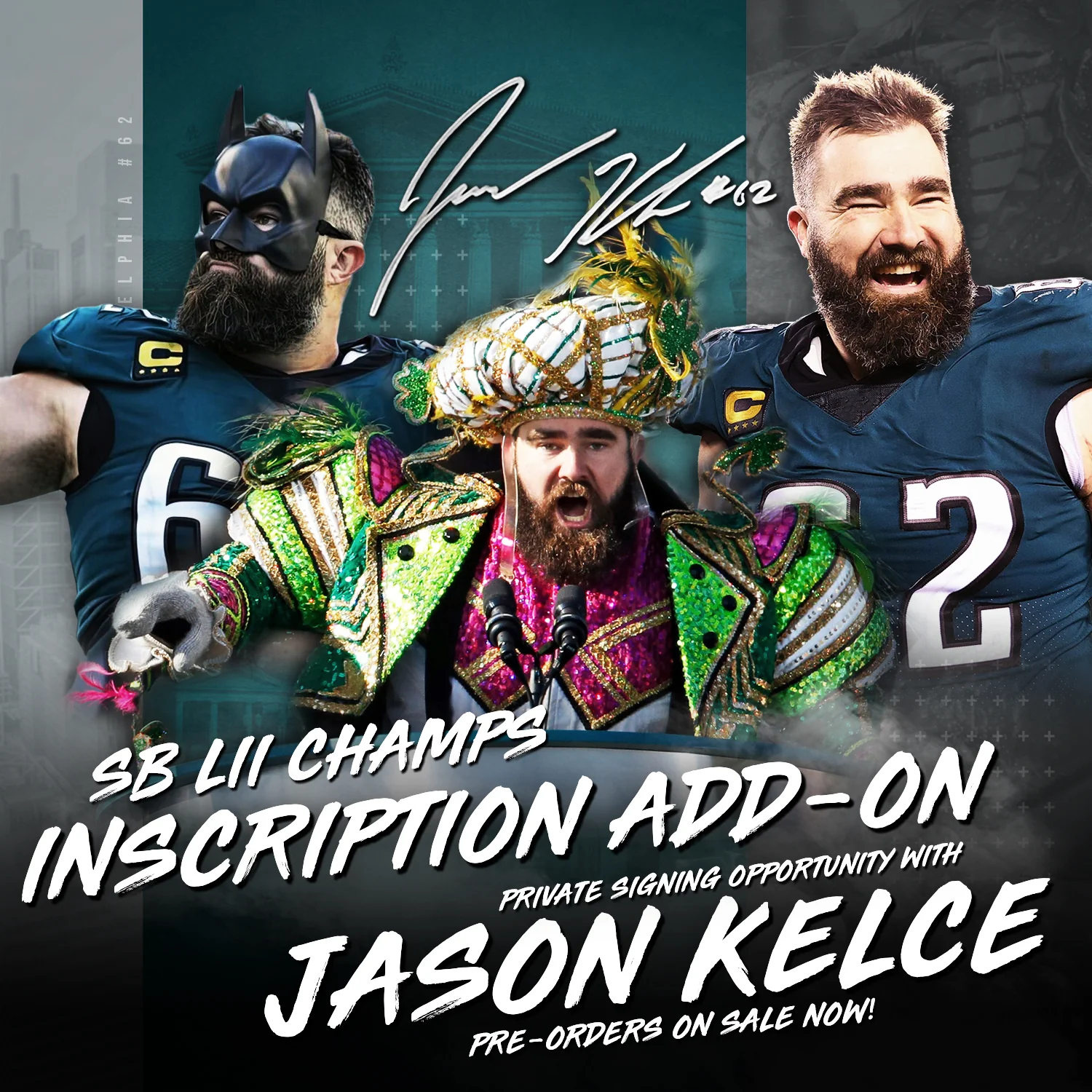 Jason Kelce Autograph Signing Inscription Add-On (Your Item) - Image 3
