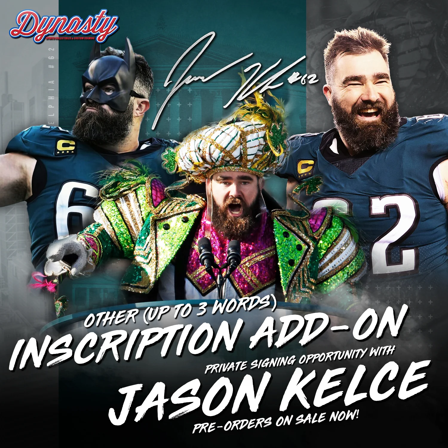 Jason Kelce Autograph Signing Inscription Add-On (Your Item) - Image 4