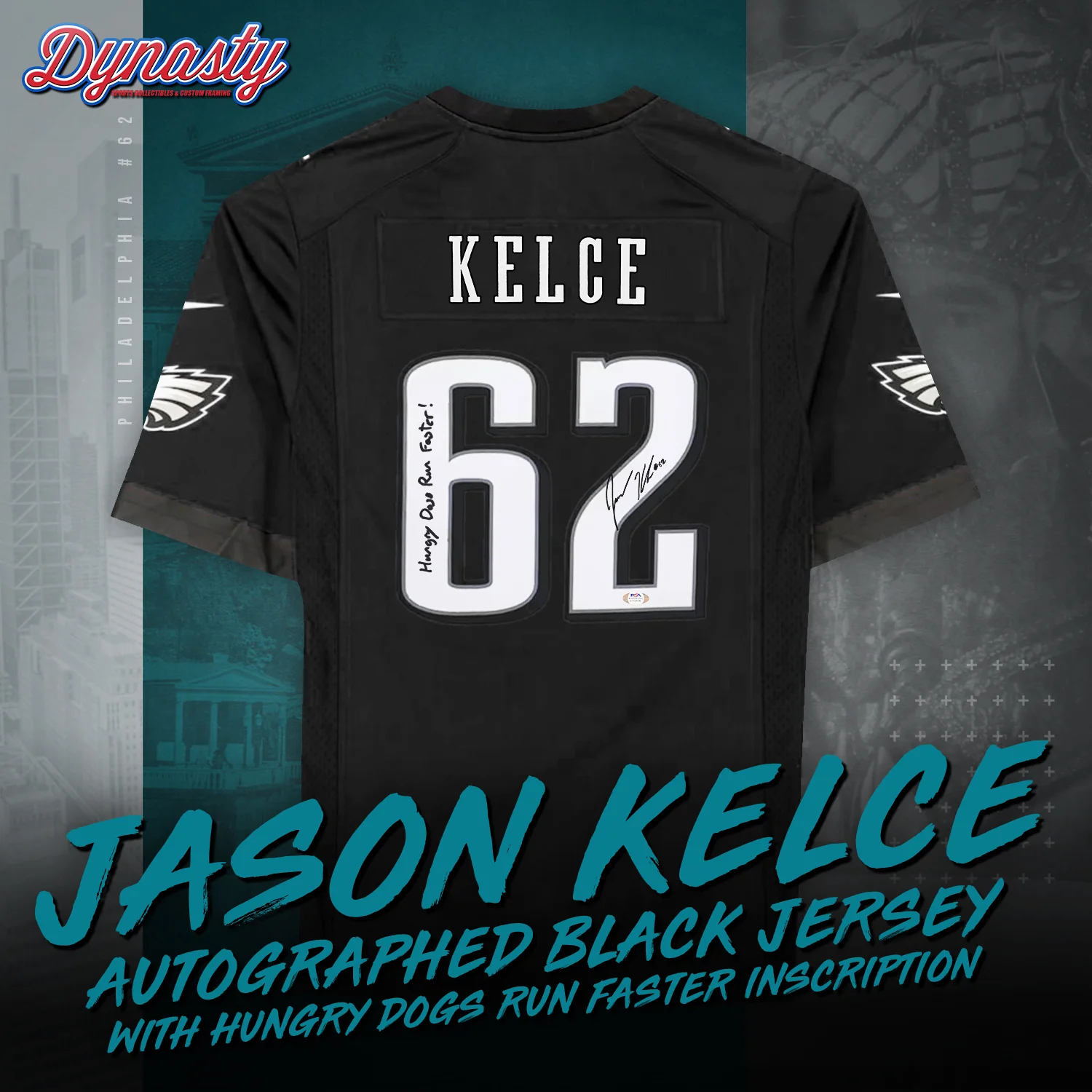 Jason Kelce Autographed Philadelphia Eagles Nike Jersey | Retirement Pre-Sale Opportunity - Image 2