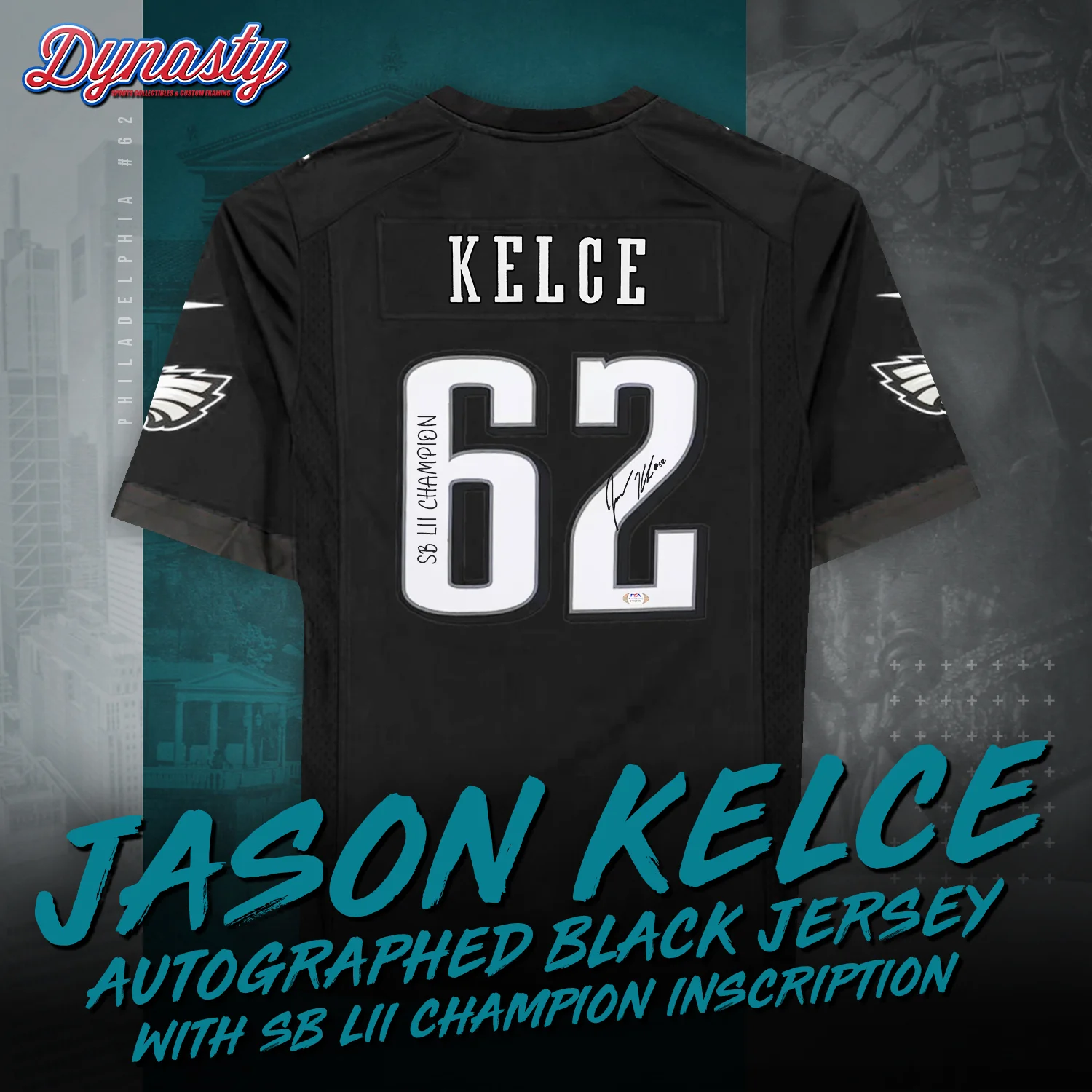 Jason Kelce Autographed Philadelphia Eagles Nike Jersey | Retirement Pre-Sale Opportunity - Image 3