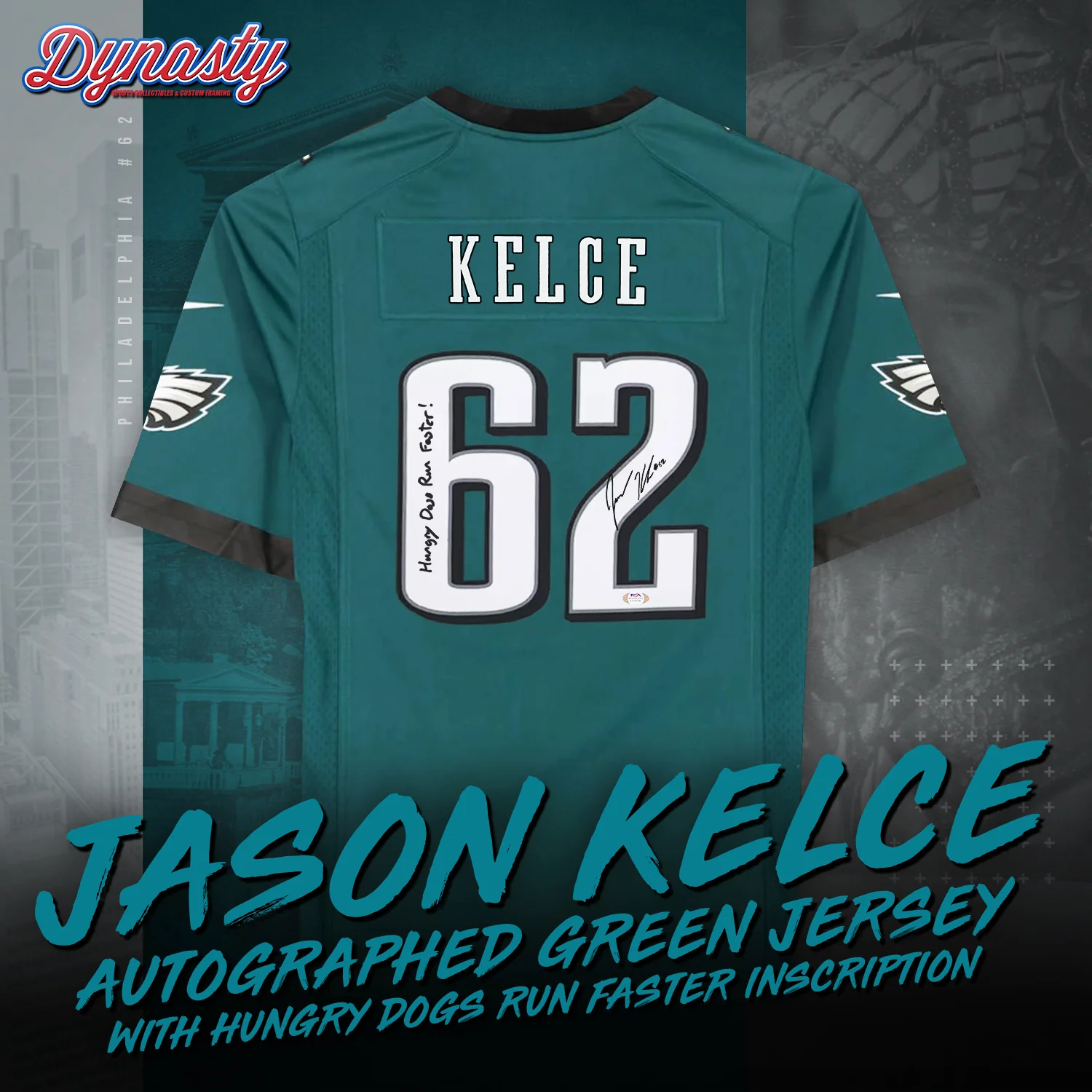 Jason Kelce Autographed Philadelphia Eagles Nike Jersey | Retirement Pre-Sale Opportunity - Image 6