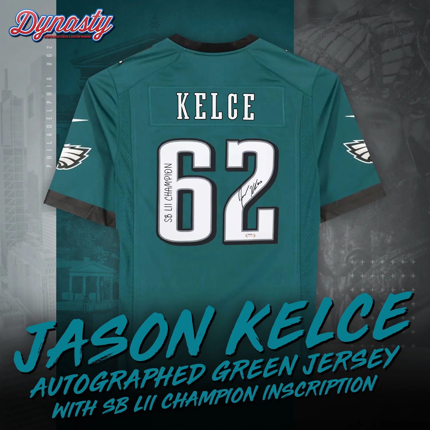 Jason Kelce Autographed Philadelphia Eagles Nike Jersey | Retirement Pre-Sale Opportunity - Image 7