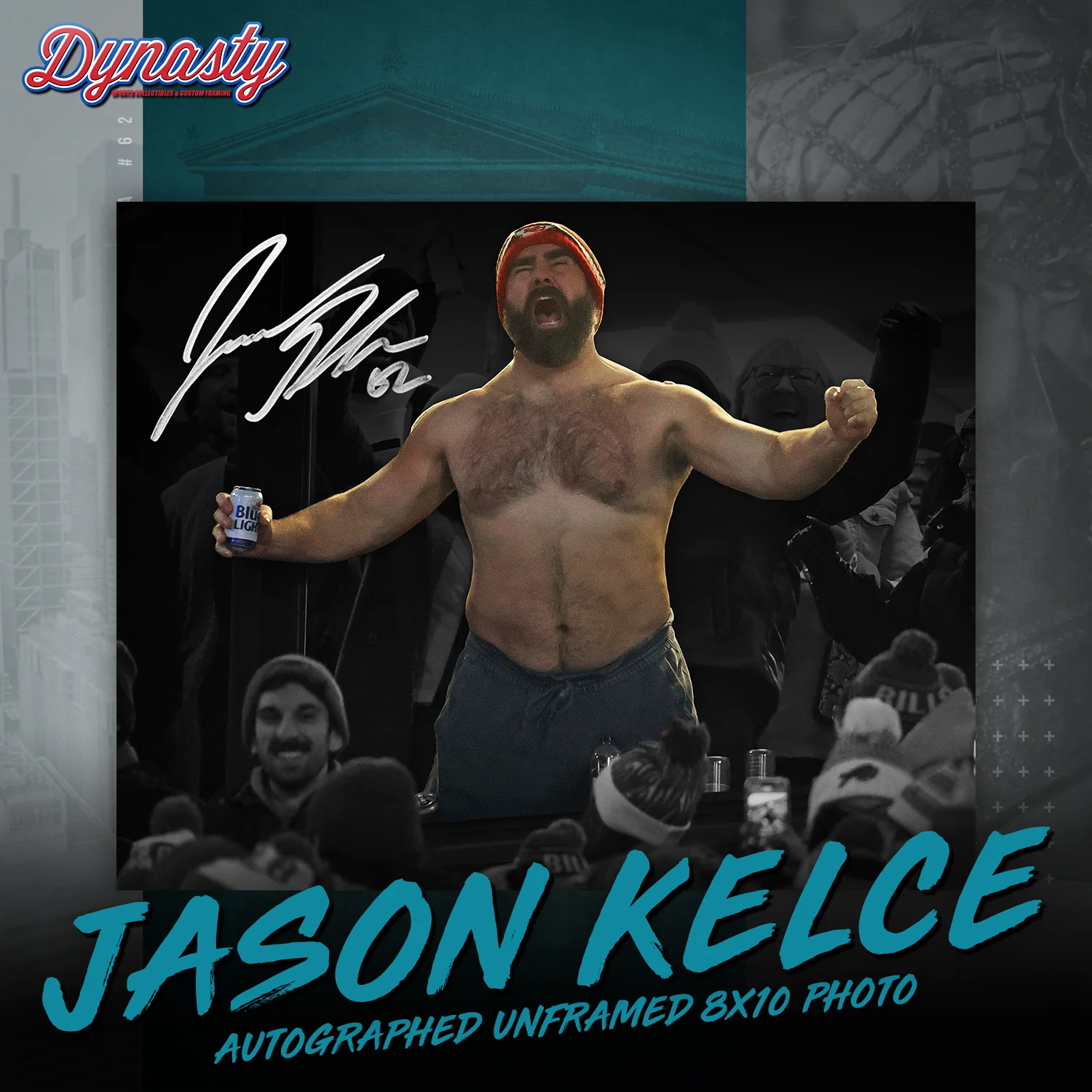 Jason Kelce Celebrates Buffalo Bills Mafia Photo | Retirement Pre-Sale Opportunity