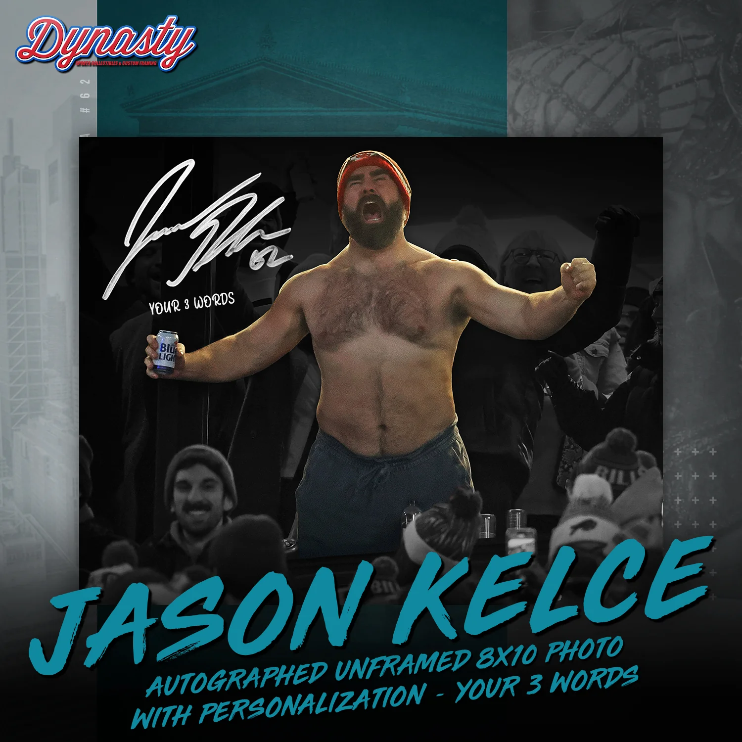 Jason Kelce Celebrates Buffalo Bills Mafia Photo | Retirement Pre-Sale Opportunity - Image 3