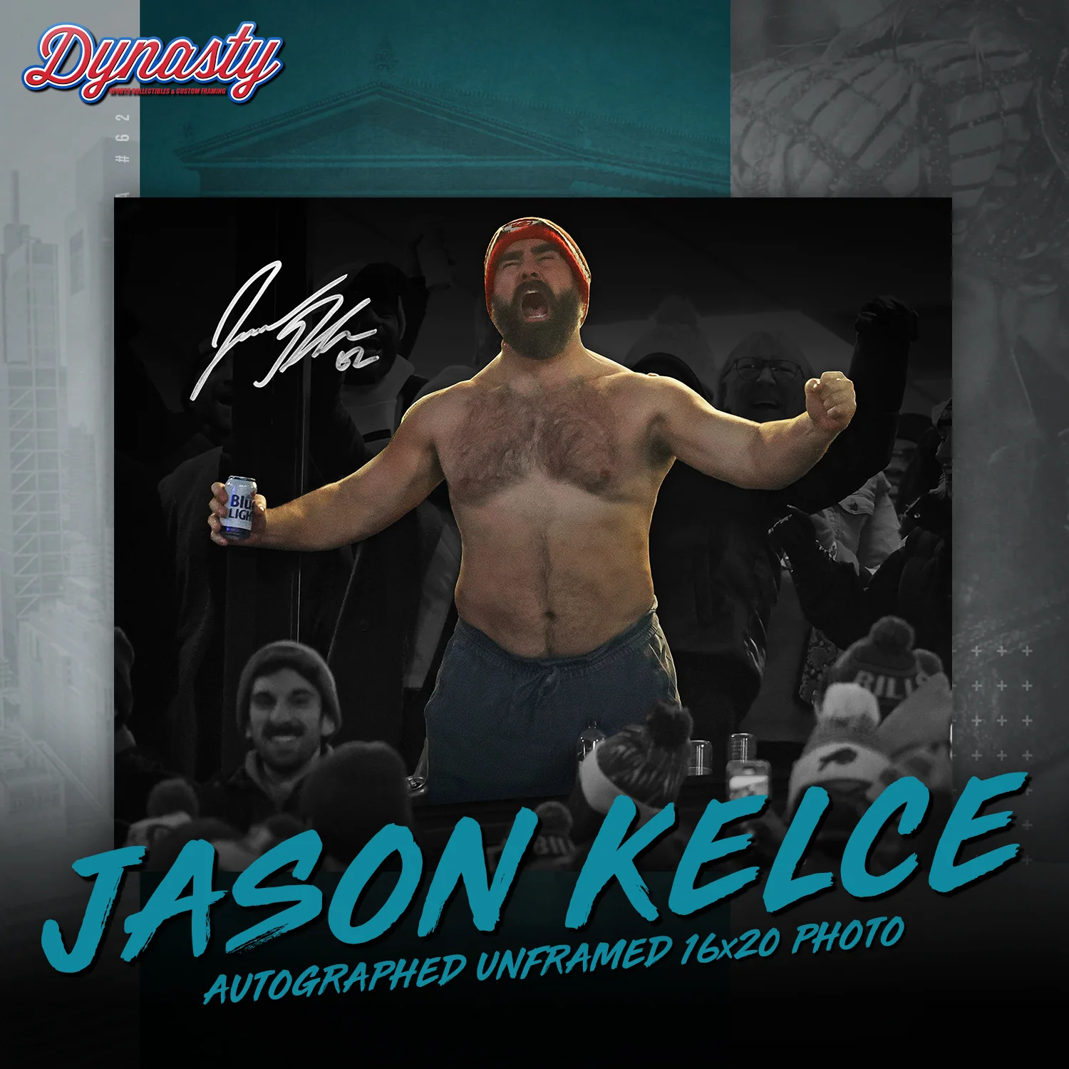 Jason Kelce Celebrates Buffalo Bills Mafia Photo | Retirement Pre-Sale Opportunity - Image 7