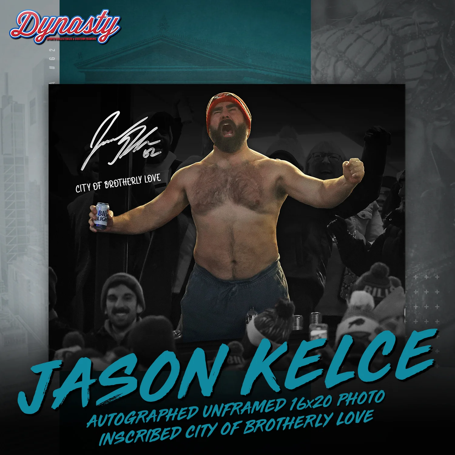 Jason Kelce Celebrates Buffalo Bills Mafia Photo | Retirement Pre-Sale Opportunity - Image 8