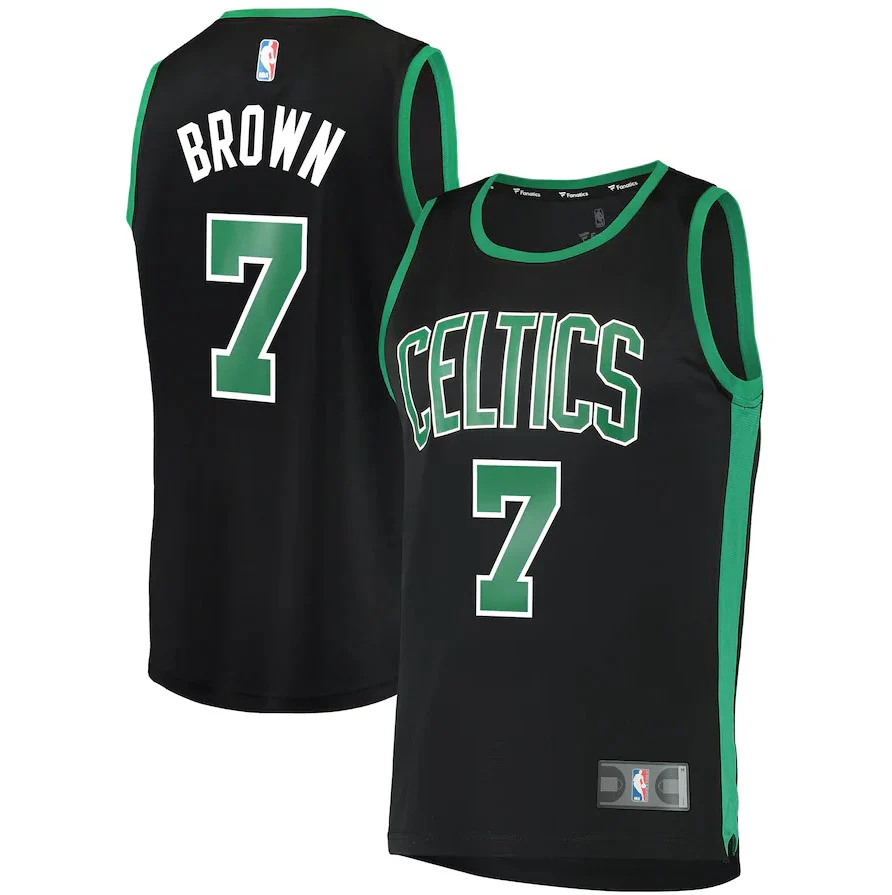 Jaylen Brown Boston Celtics Fanatics Branded Fast Break Replica Player Jersey - Statement Edition - Black