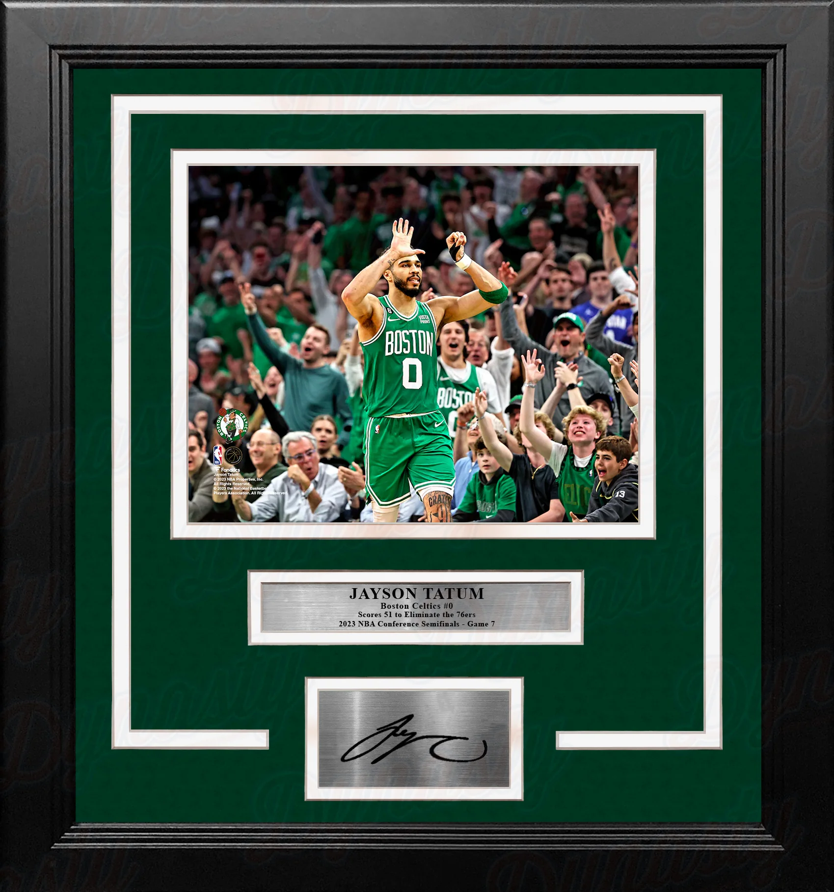 Jayson Tatum 51-Point Game 7 Boston Celtics 8" x 10" Framed Basketball Photo with Engraved Autograph