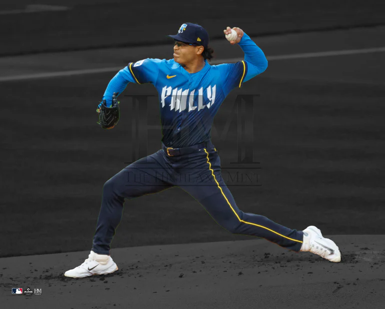 Jesus Luzardo Philadelphia Phillies City Connect 2025 Action Photo