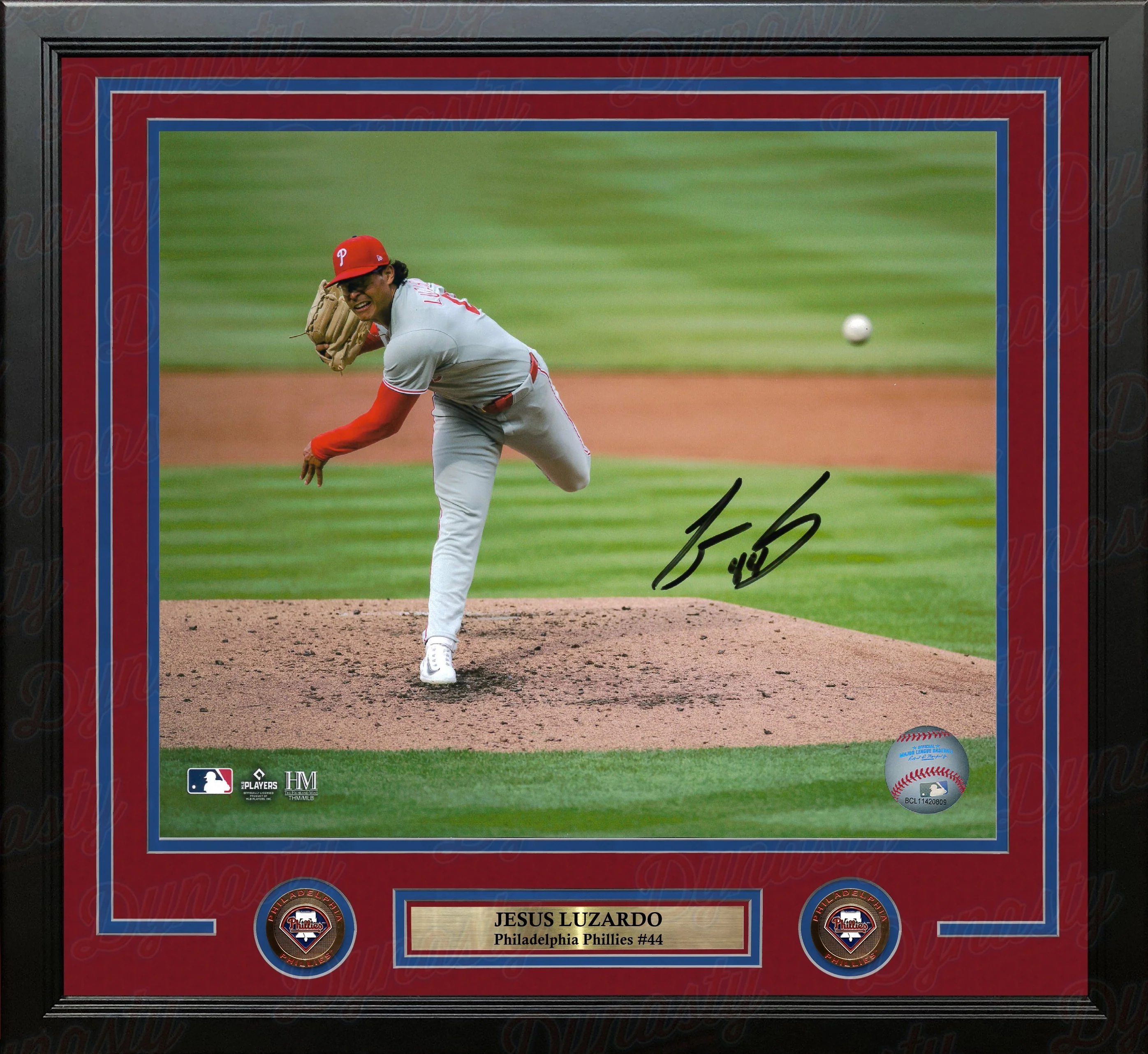Jesus Luzardo Pitching Action Philadelphia Phillies Autographed 11" x 14" Framed Baseball Photo