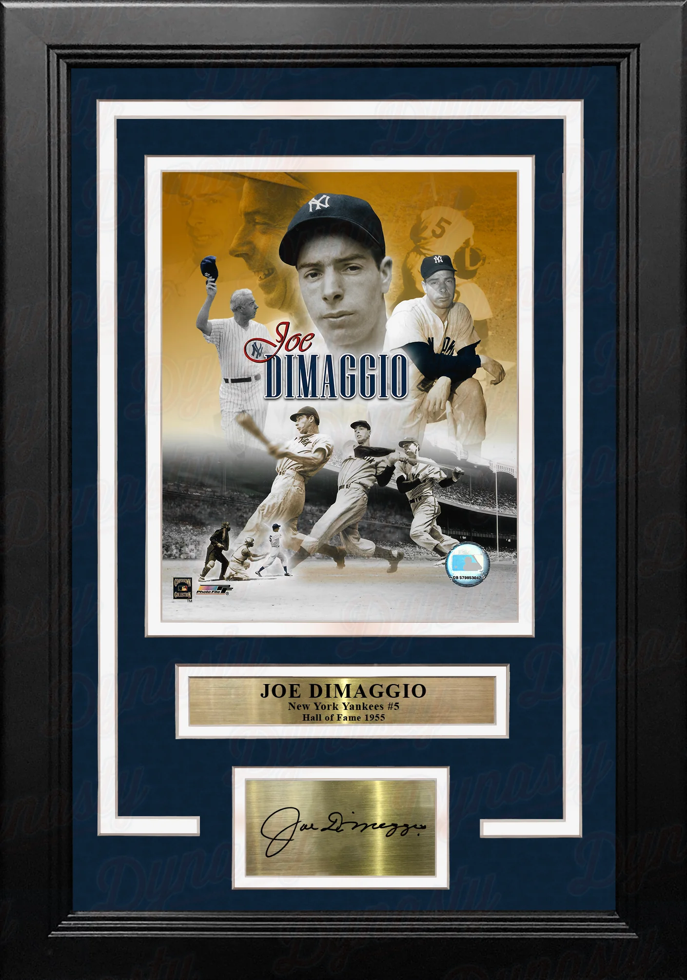 Joe DiMaggio New York Yankees 8" x 10" Framed Baseball Collage Photo with Engraved Autograph - Image 2