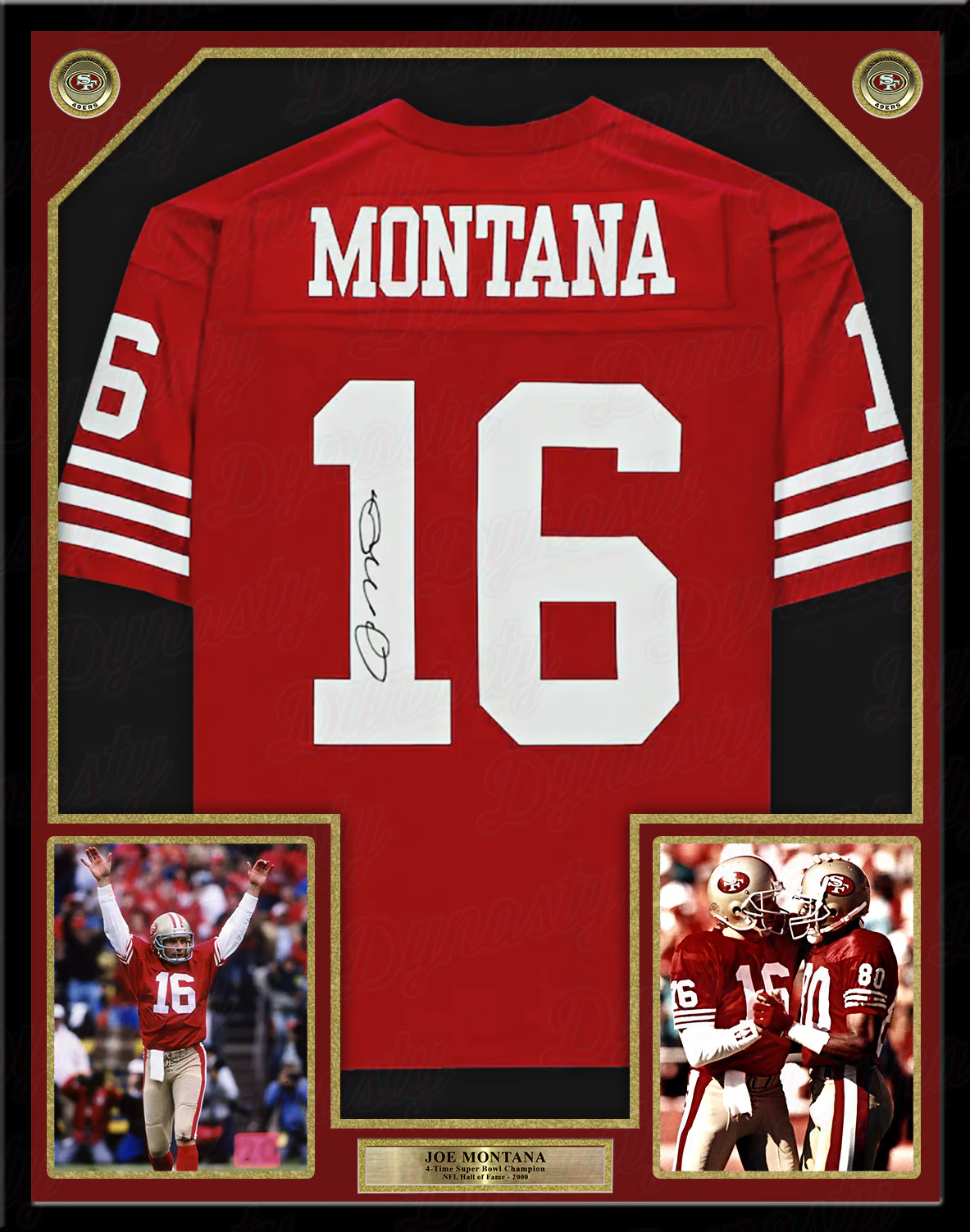 Joe Montana San Francisco 49ers Autographed Framed Football Jersey - Image 2