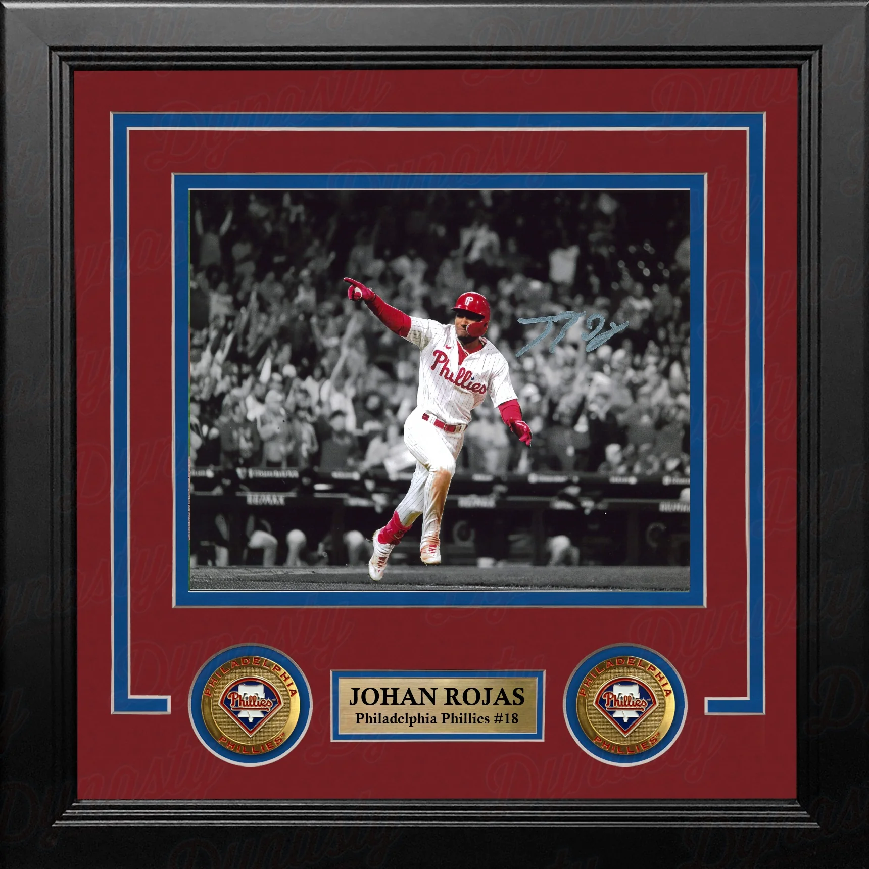 Johan Rojas Philadelphia Phillies Autographed 8" x 10" Framed Spotlight Baseball Photo