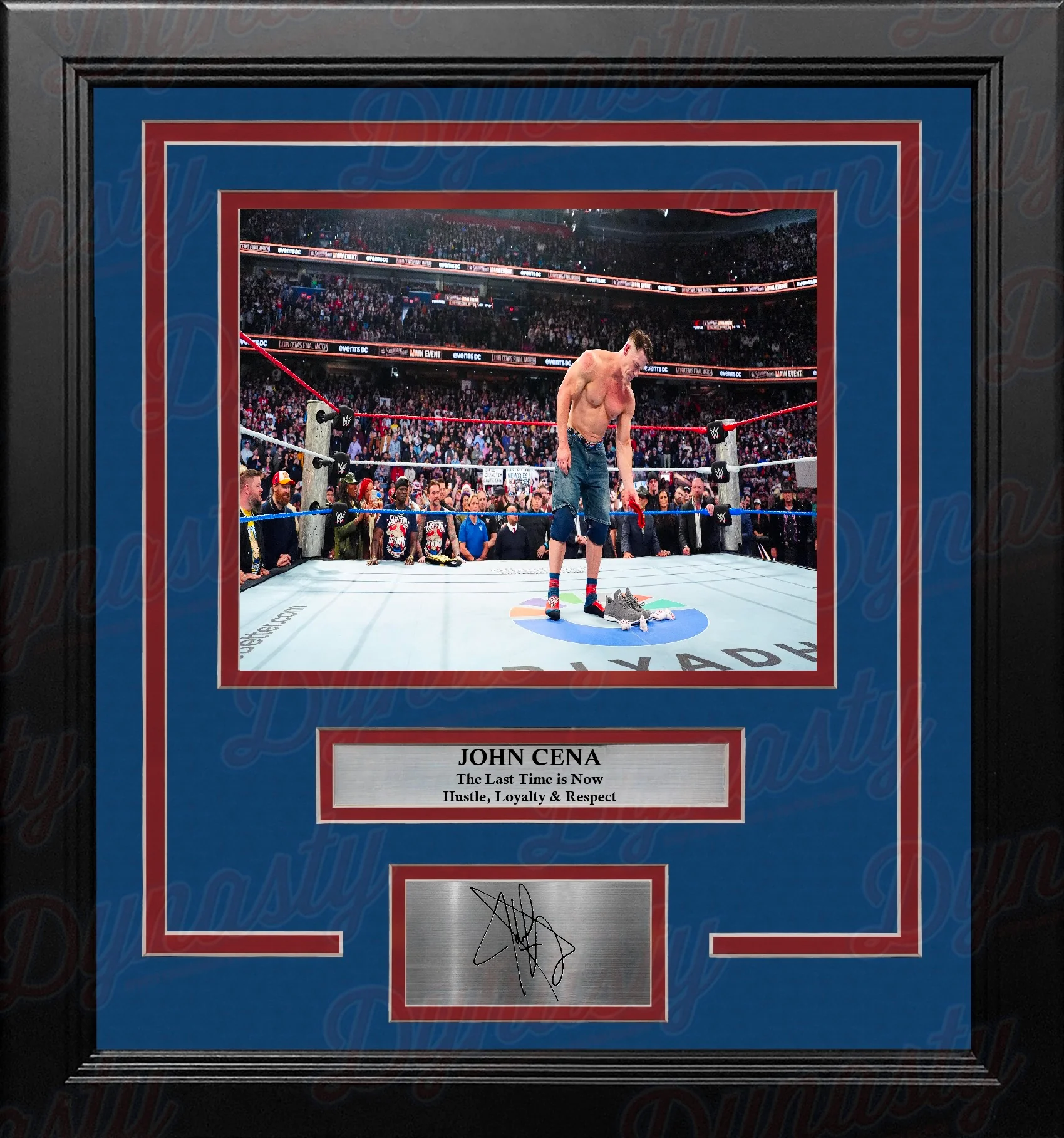 John Cena Final Farewell 8" x 10" Framed WWE Wrestling Photo with Engraved Autograph