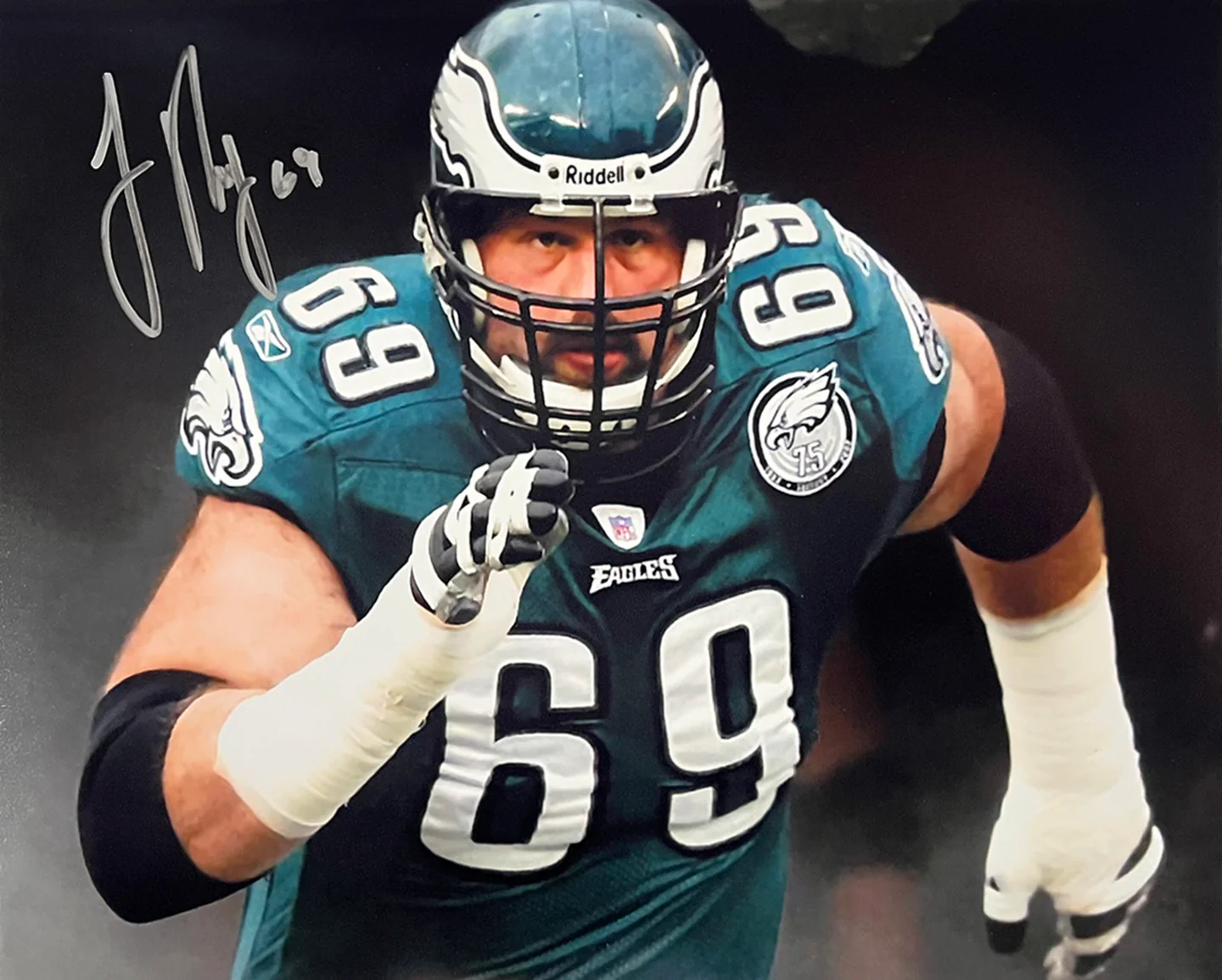 Jon Runyan in the Tunnel Autographed Philadelphia Eagles 11" x 14" Football Photo - Image 2