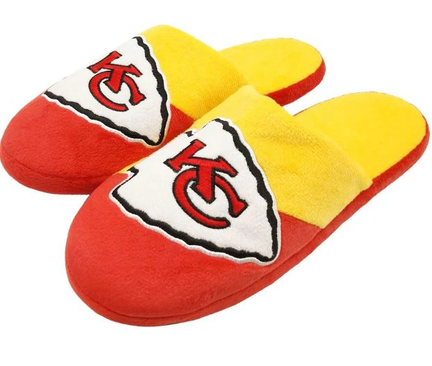 Kansas City Chiefs Colorblock Big Logo Slippers