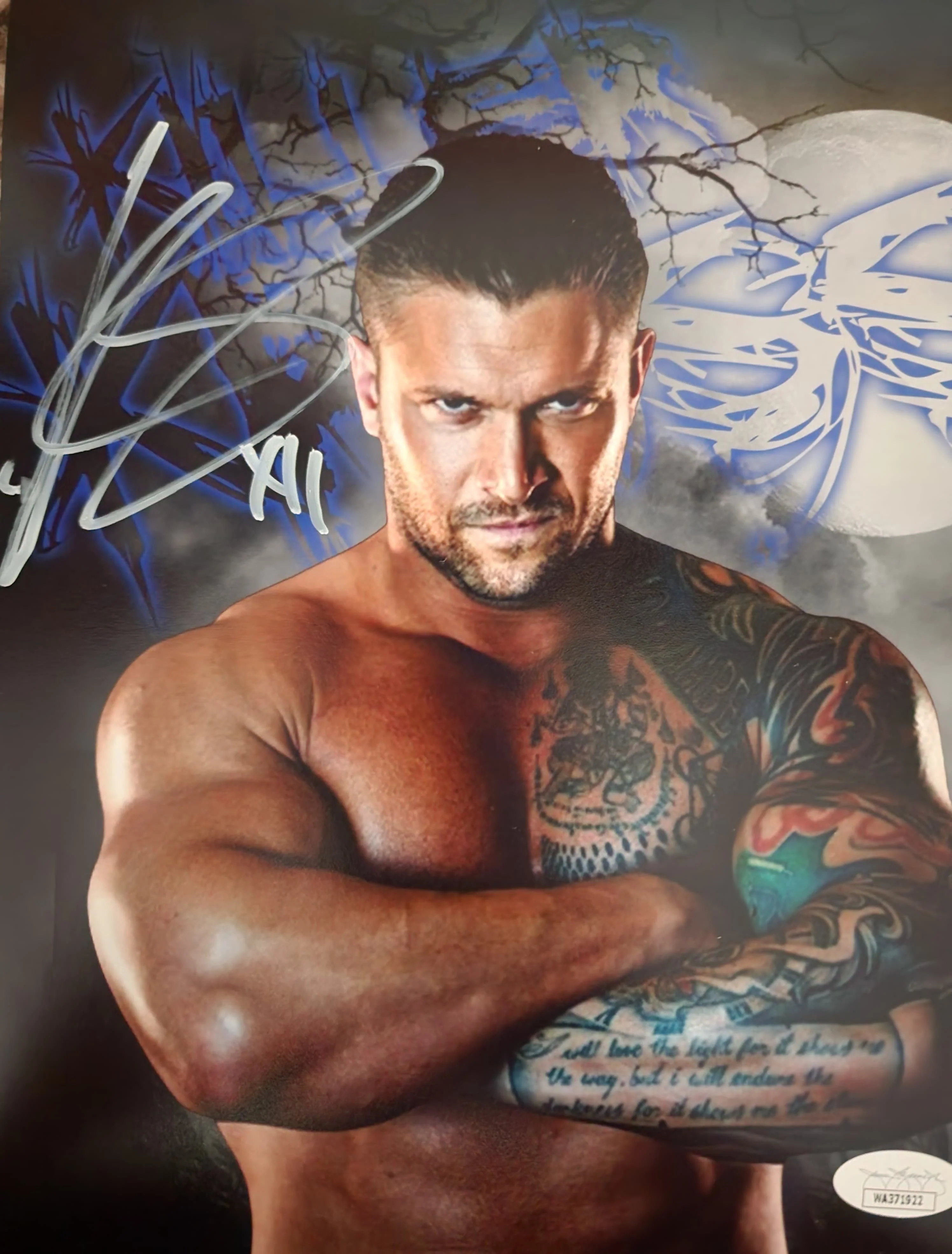 Karrion Kross Arms Folded Autographed 8" x 10" WWE Wrestling Photo