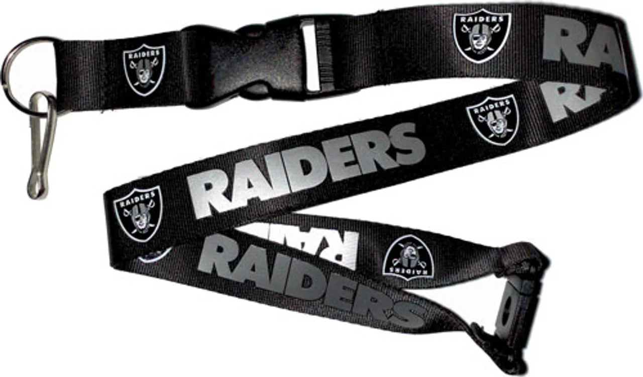 Las Vegas Raiders NFL Football Lanyard Keychain