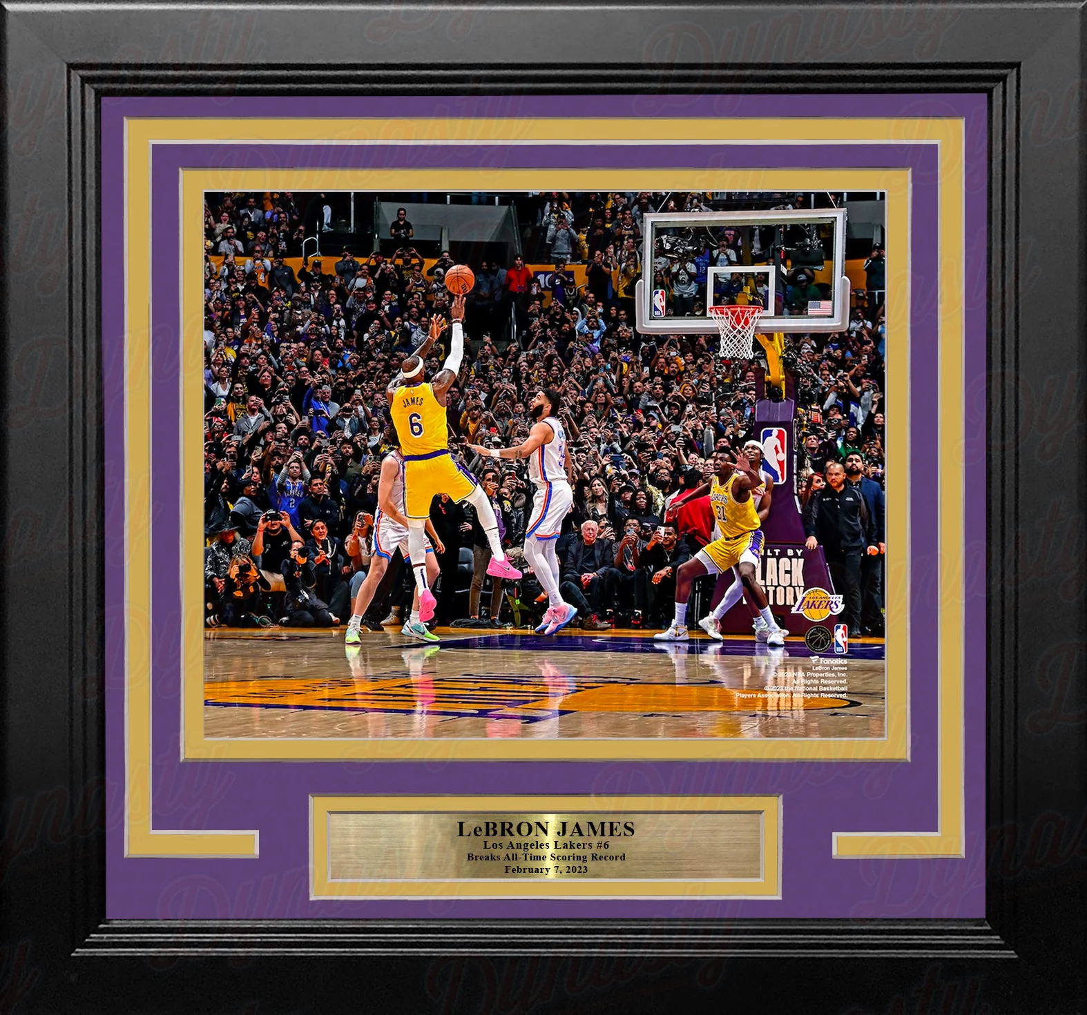 LeBron James Breaks the All-Time Scoring Record Los Angeles Lakers 8" x 10" Framed Basketball Photo