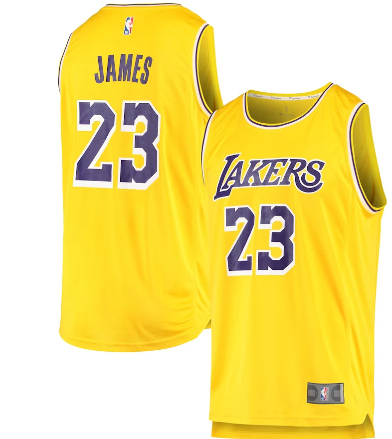 LeBron James Los Angeles Lakers Fast Break Replica Youth Jersey Gold - Icon Edition