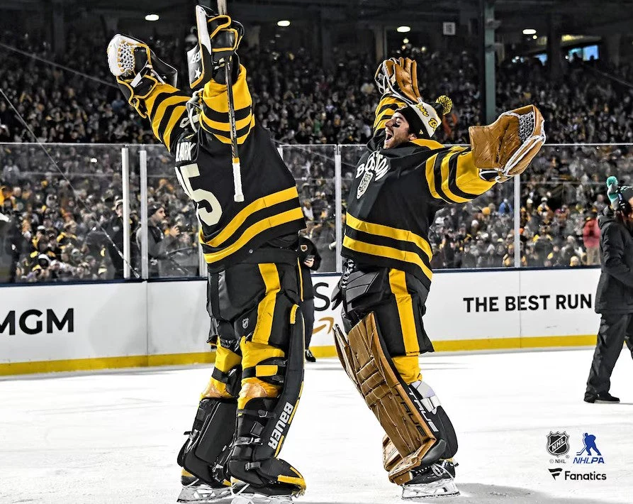 Linus Ullmark & Jeremy Swayman 2023 Winter Classic Boston Bruins 11" x 14" Hockey Photo