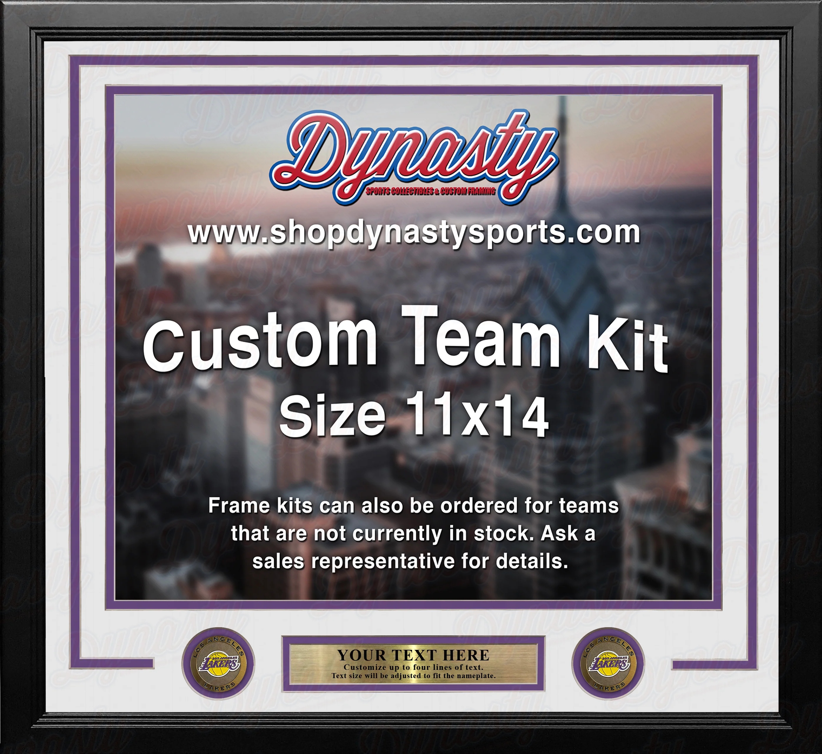 Los Angeles Lakers Custom NBA Basketball 11x14 Picture Frame Kit (Multiple Colors) - Image 2