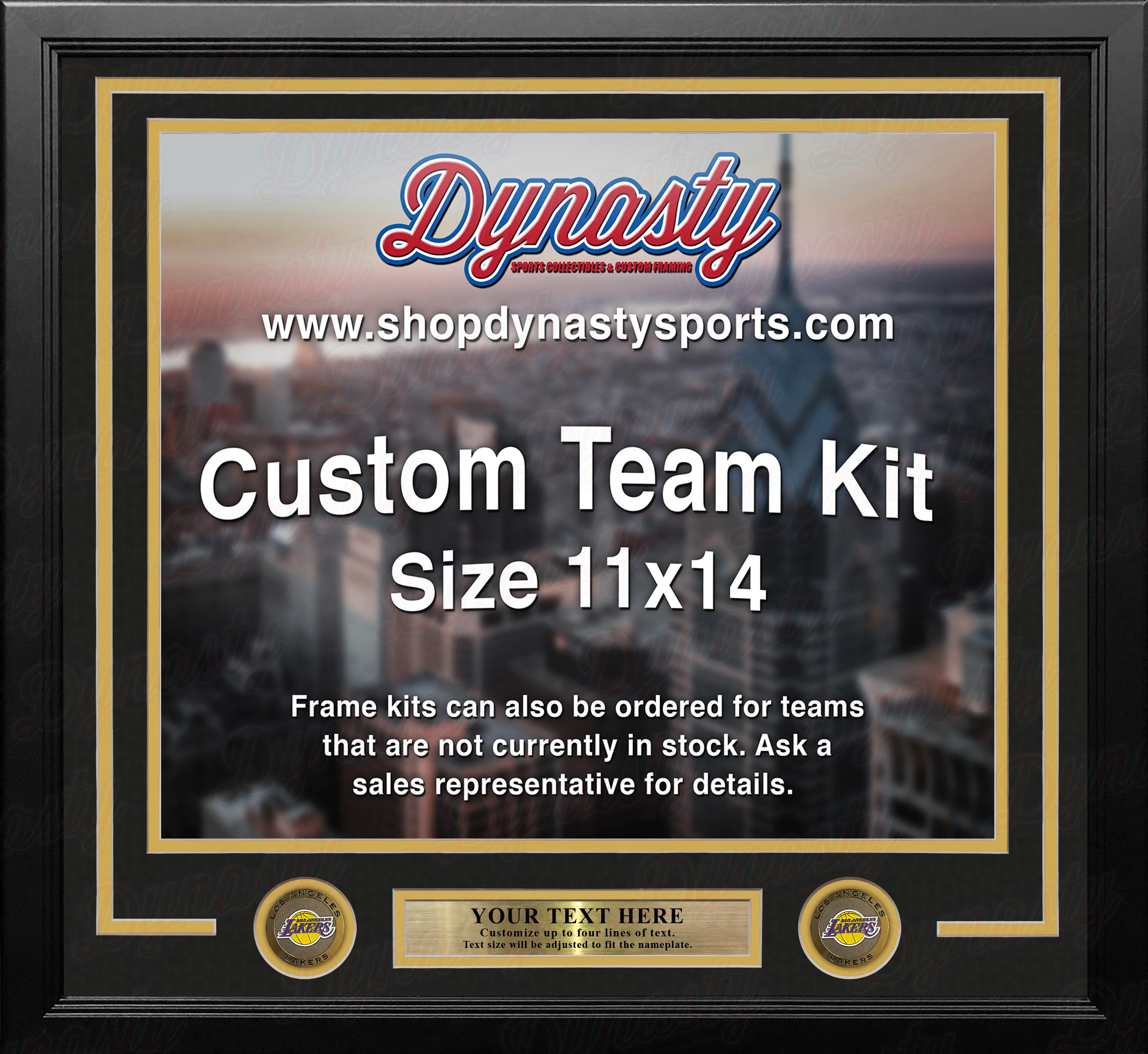 Los Angeles Lakers Custom NBA Basketball 11x14 Picture Frame Kit (Multiple Colors) - Image 3